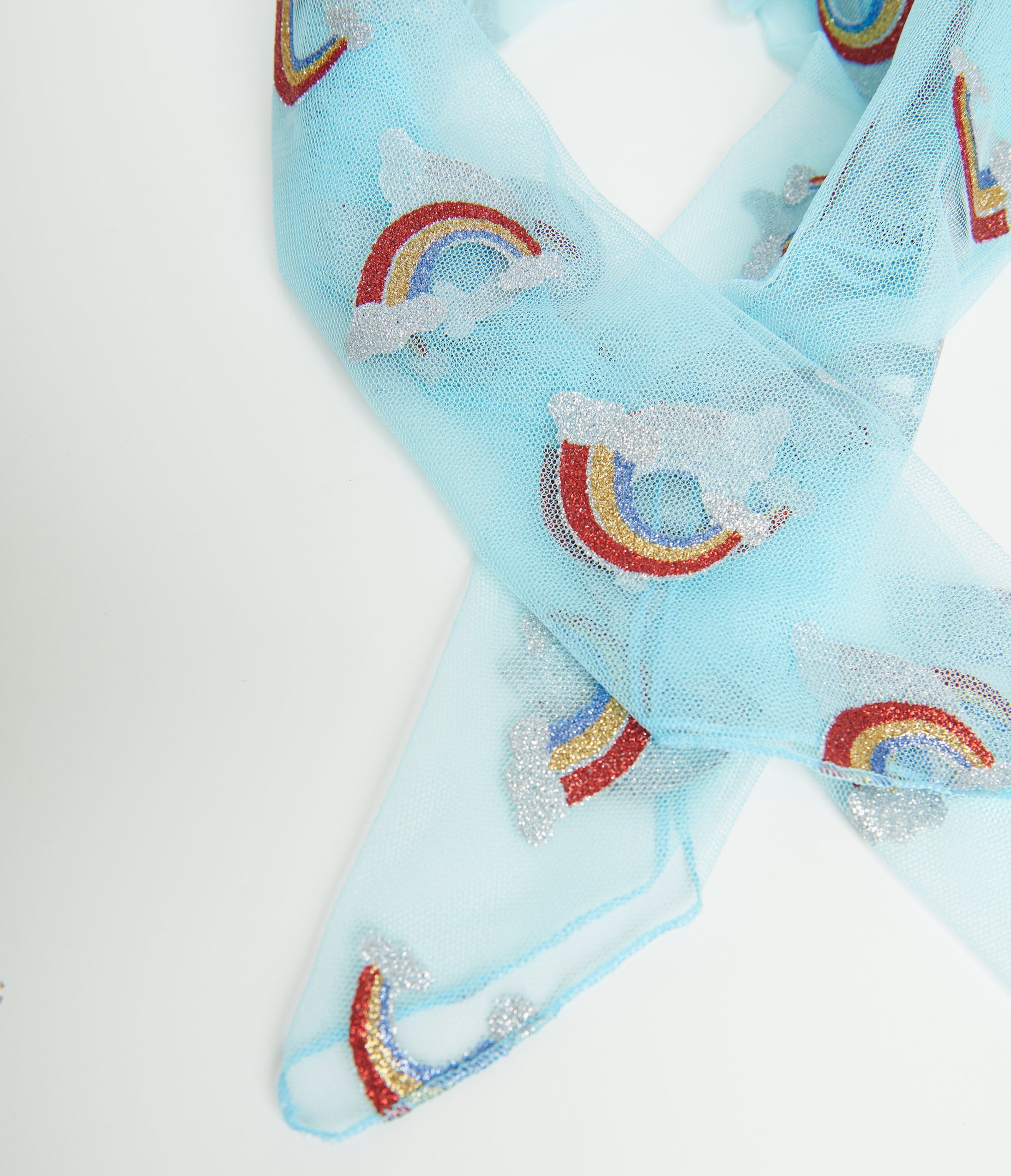 Smak Parlour Light Blue Glitter Rainbow Hair Scarf