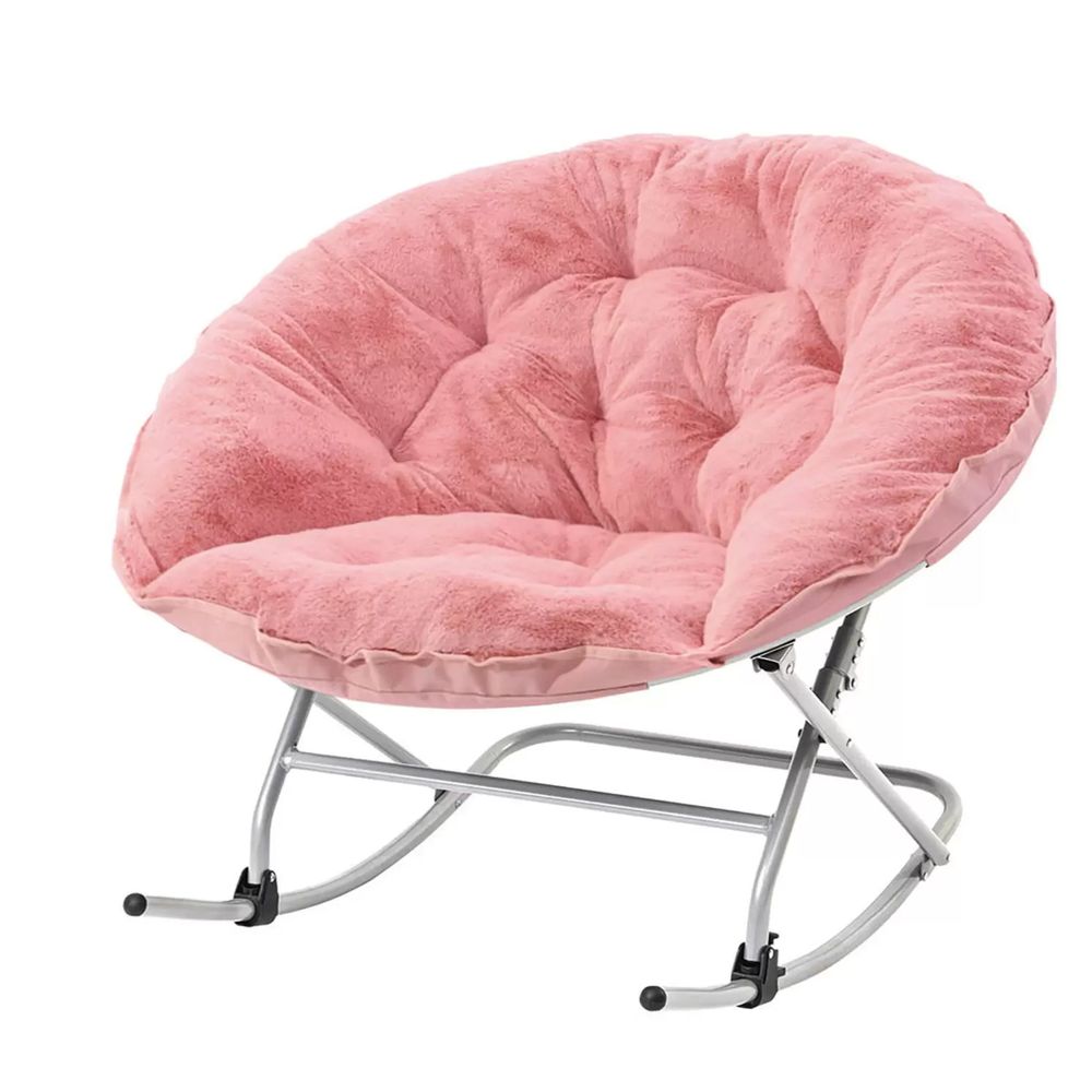 Rocking Saucer Chair - Dusty Rose