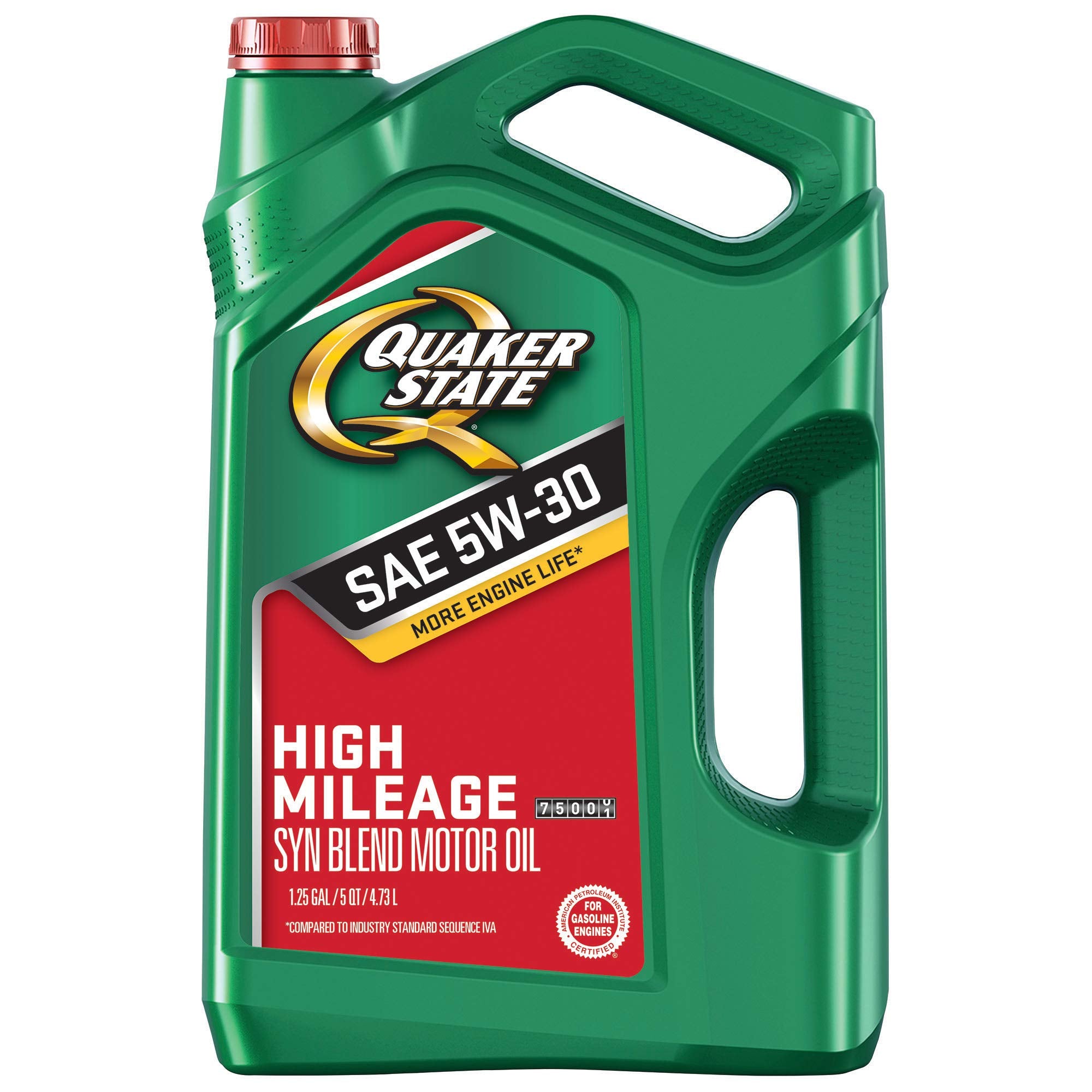 Quaker 550044941 State High Mileage 5W-30 Motor Oil, 5 Quart