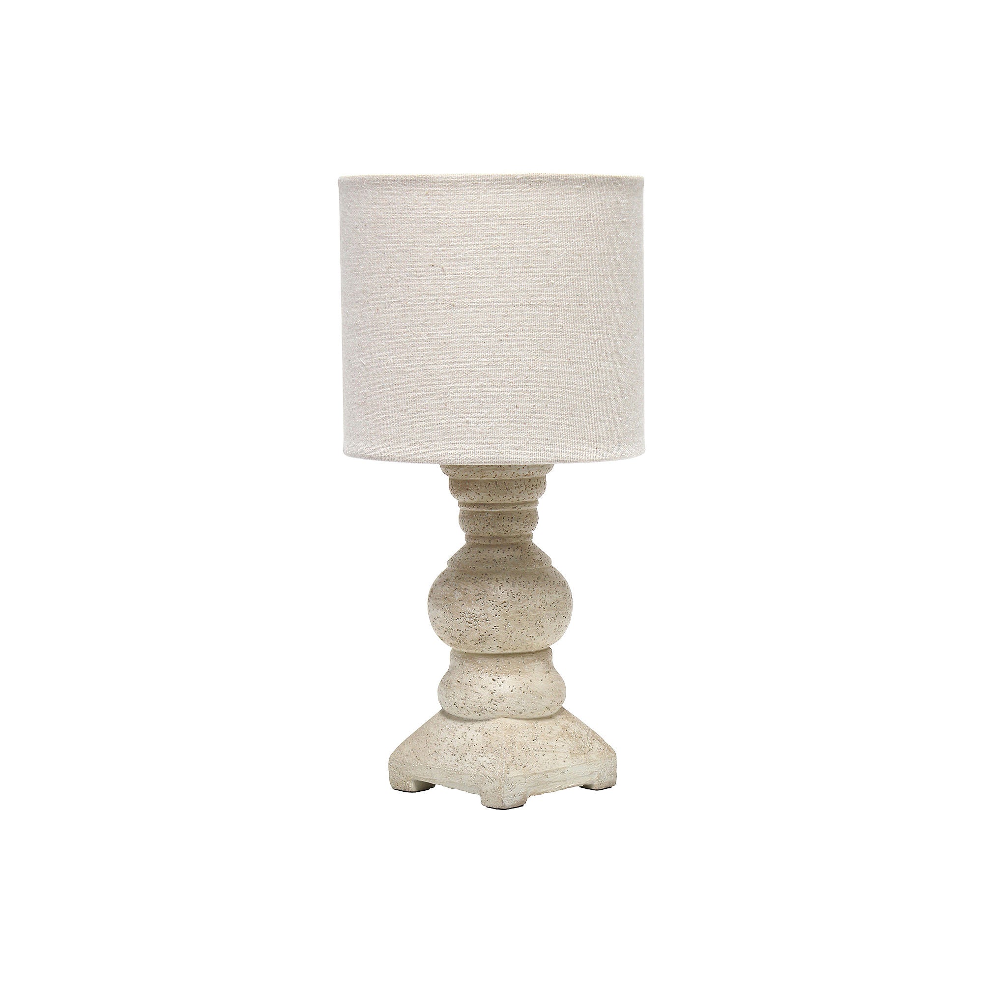 All The Rages Lalia Home Distressed Base Mini Polyresin Table Lamp LHT-5063-BG - WEATHERED BEIGE ONE SIZE