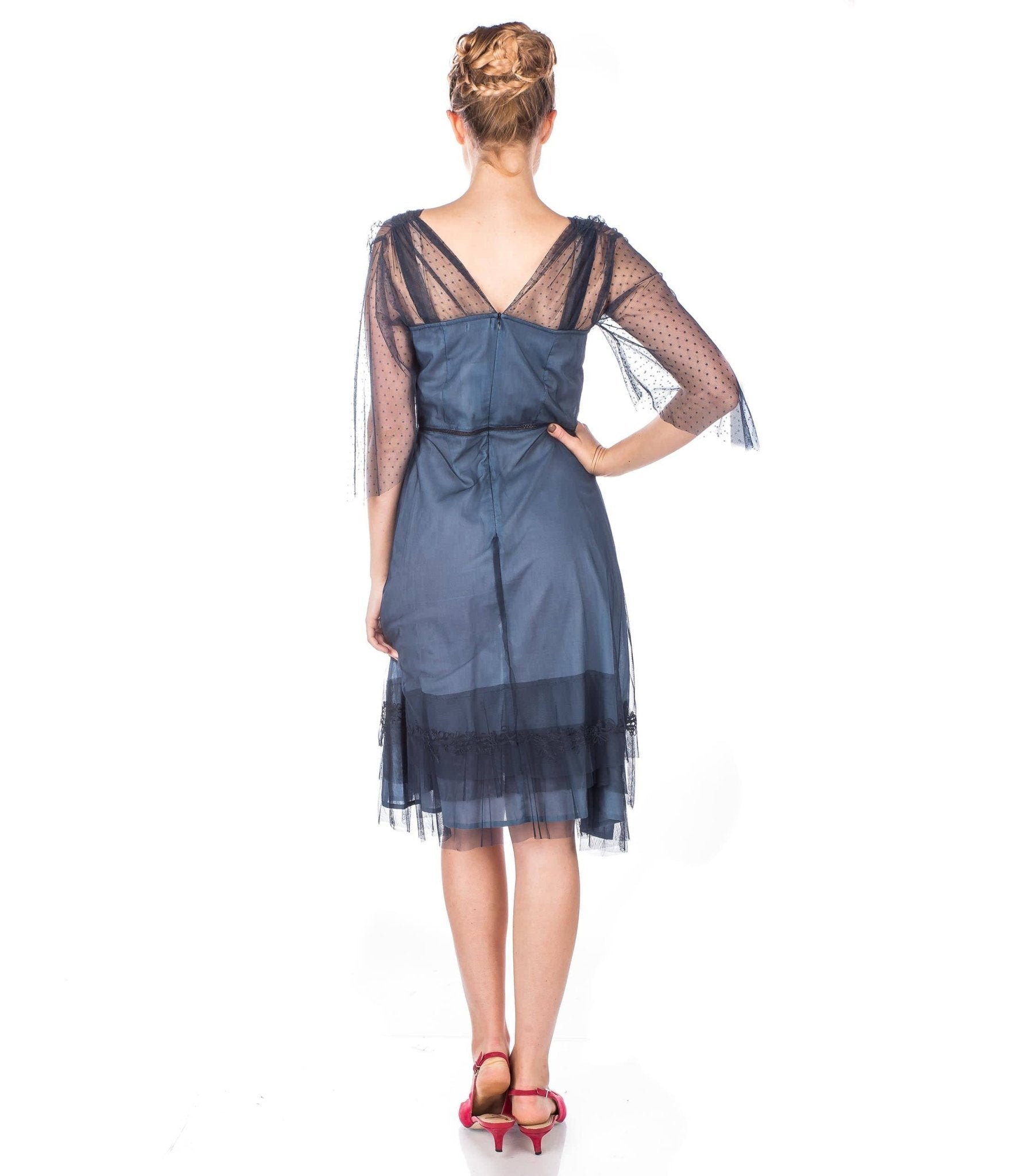 Nataya 1920s Indigo Vintage Style Flapper Dress