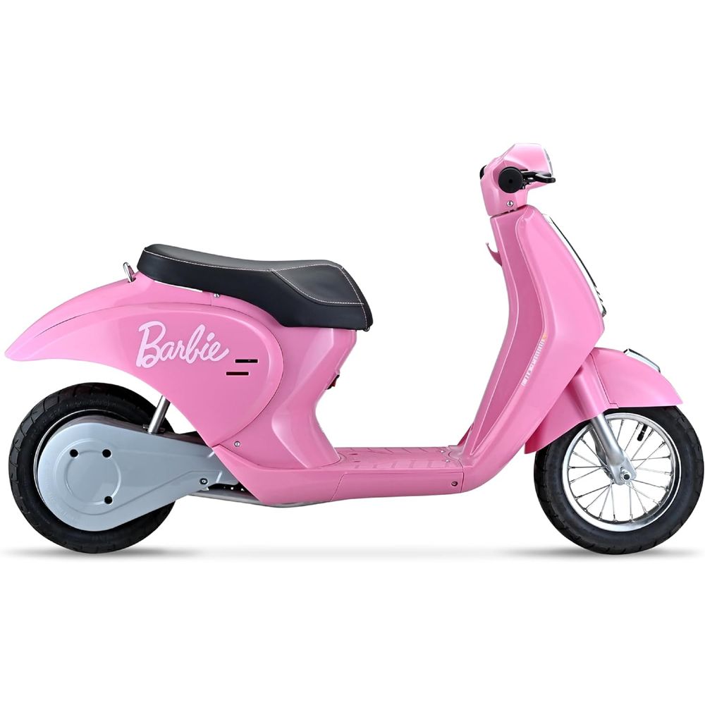 Barbie HYP-SCR-1200 24V Battery Powered Electric Scooter with Easy Twist Throttle, Pink