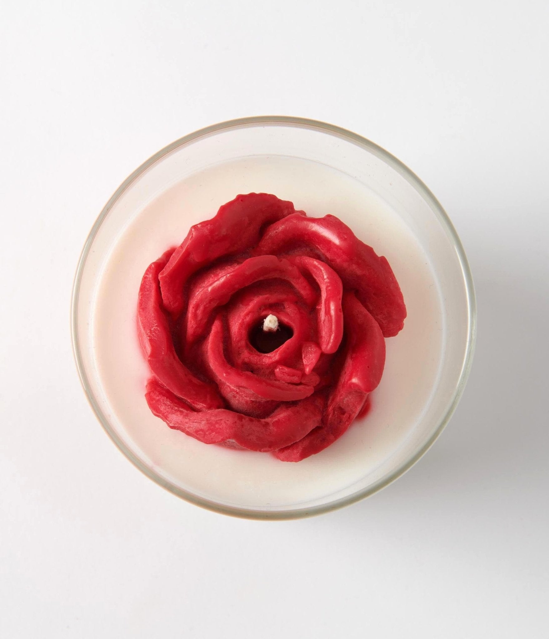 A Single Red Rose Candle