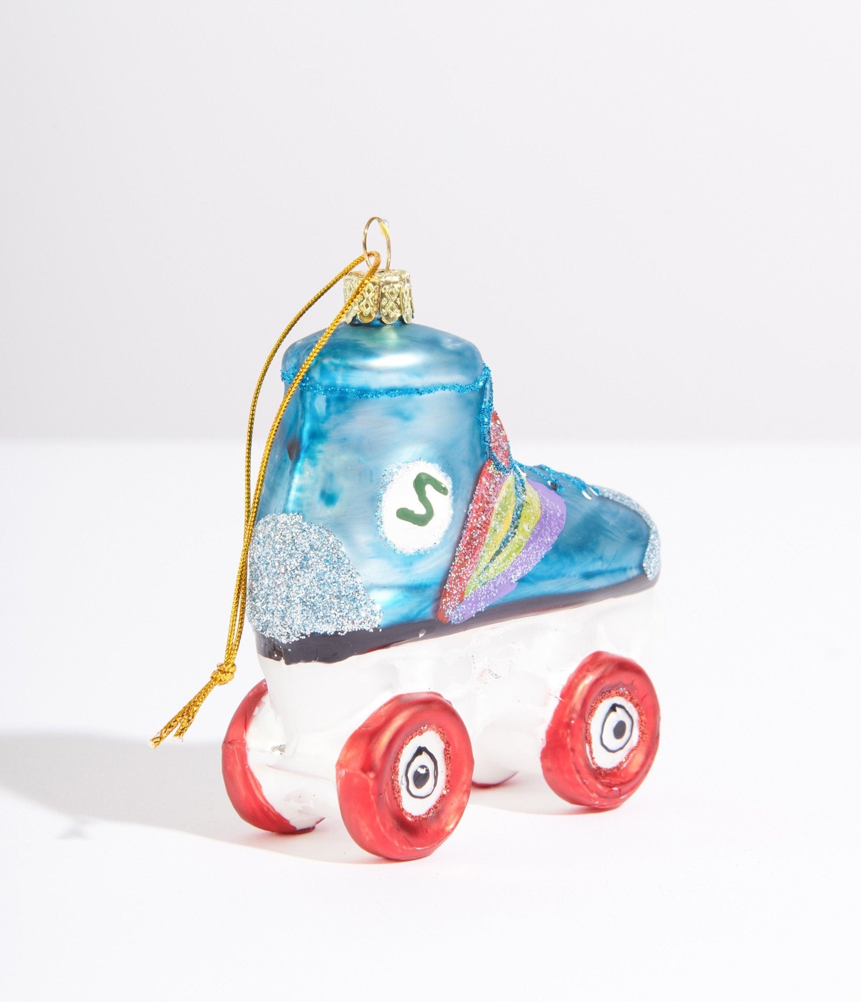 Rollerskate Glass Ornament