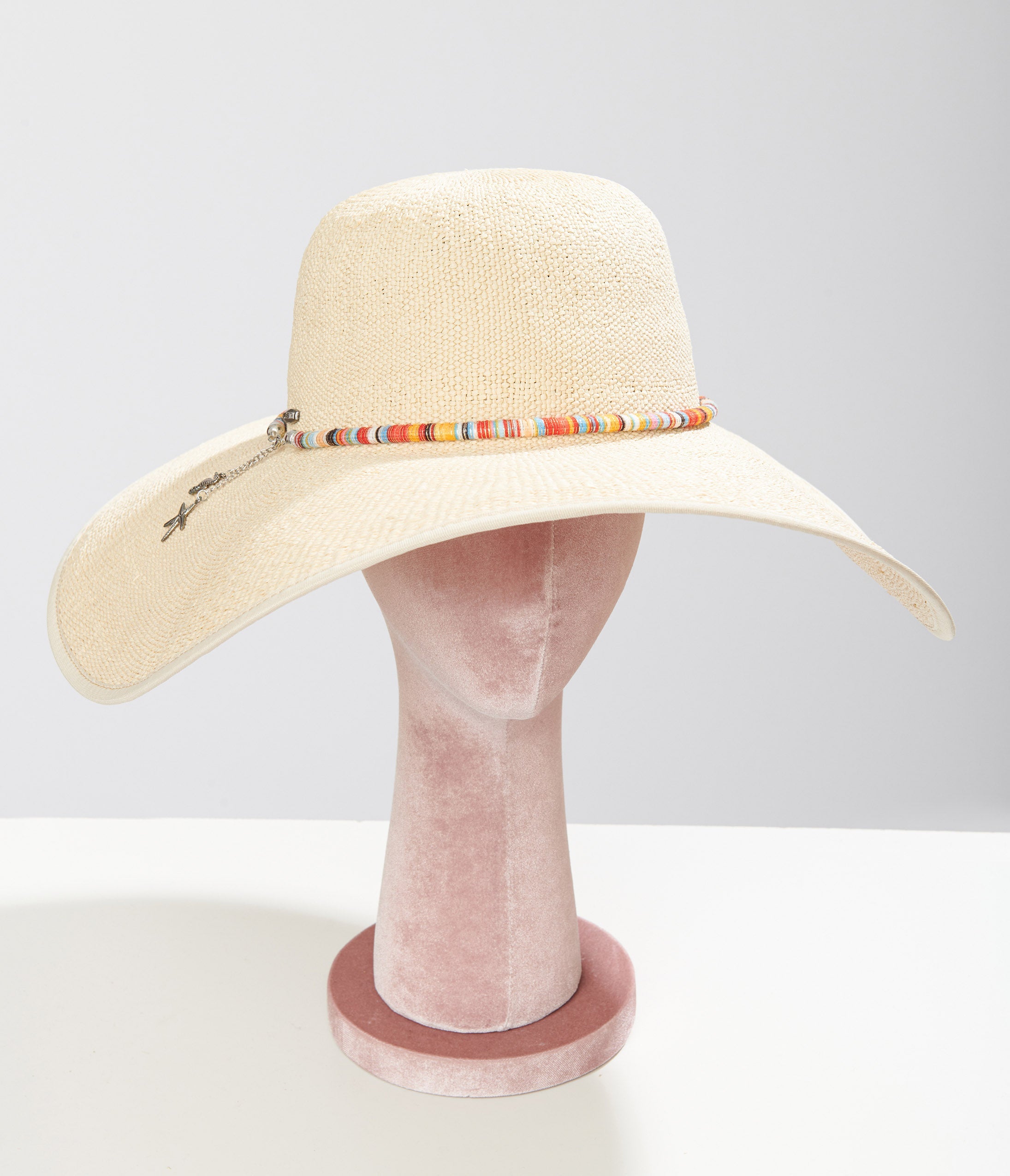 Multicolor Stripe Rope Straw Sun Hat