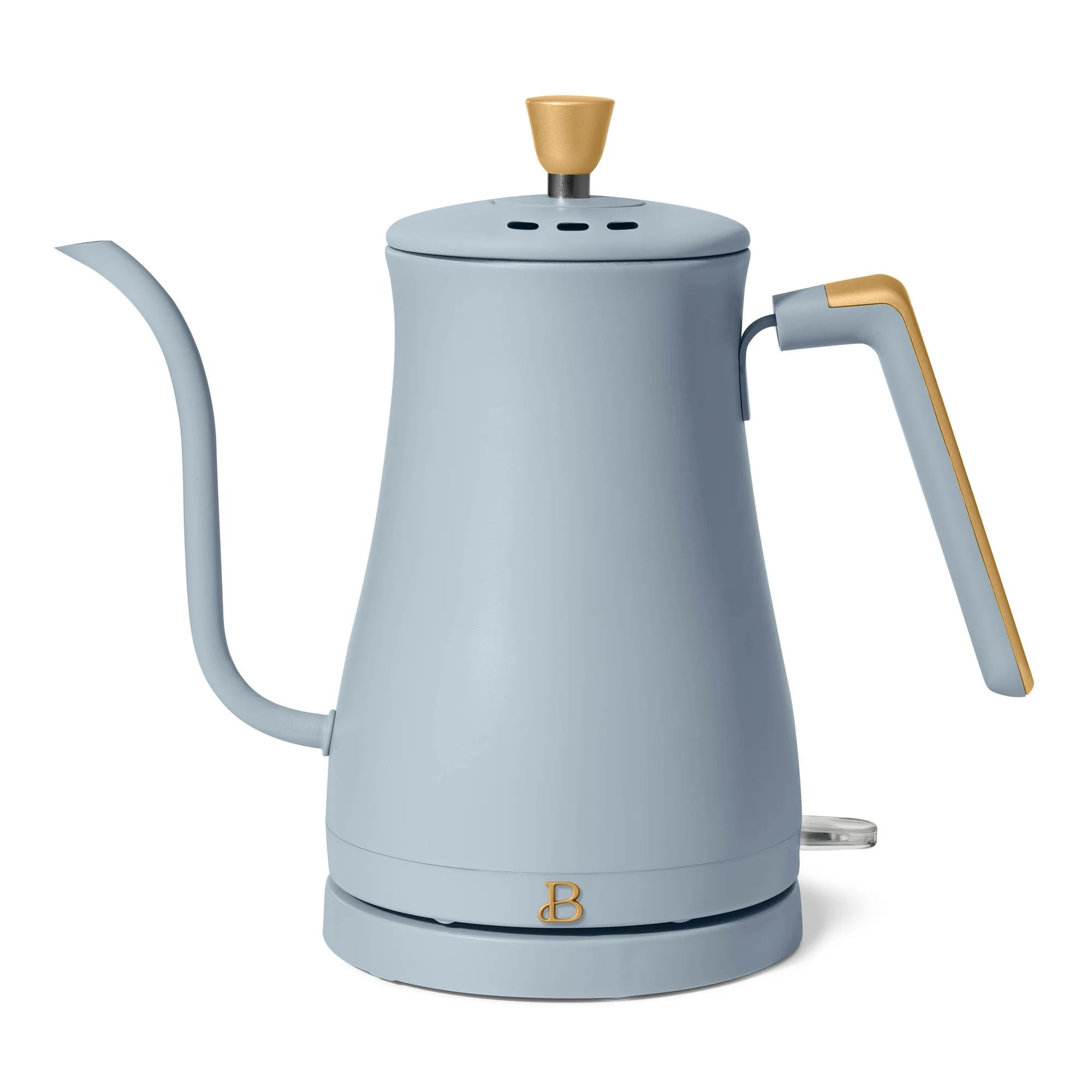 Beautiful 19282 1-Liter Electric Gooseneck Kettle 1200 W, Cornflower Blue by Drew Barrymore