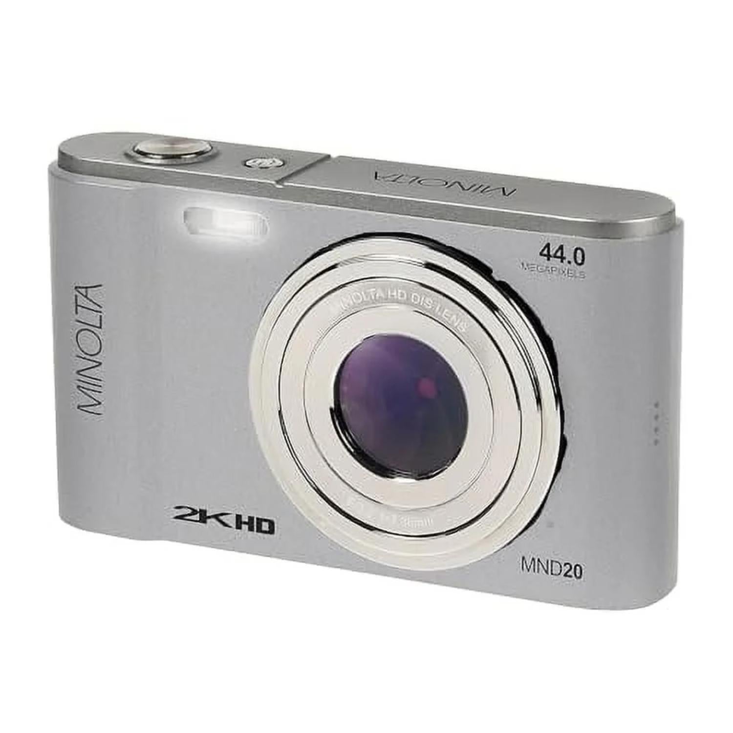 Minolta MND20 Ultra 2.7K HD Digital Camera Silver (44 MP)