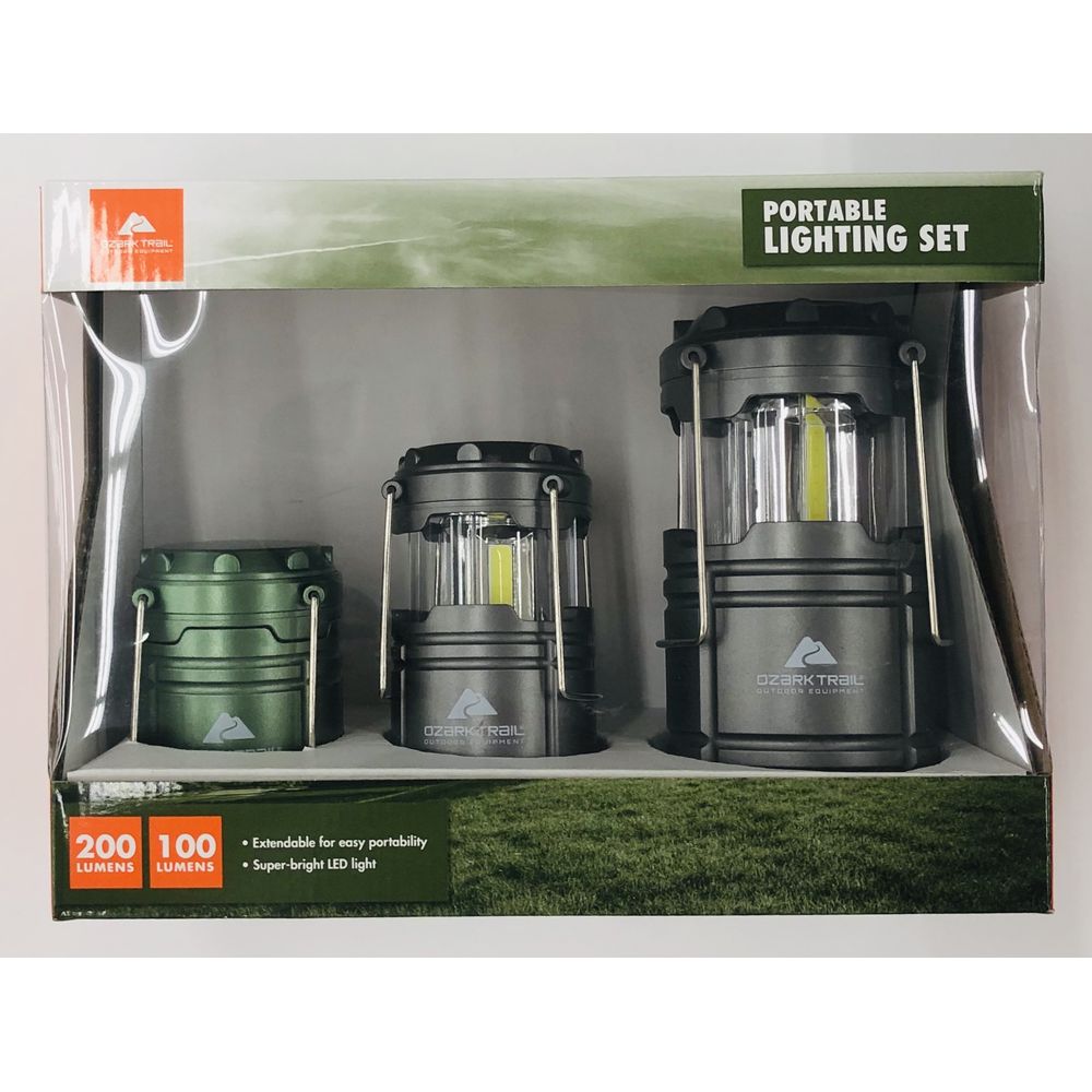 Ozark Trail FT-CL300 3pk Camping Lanterns