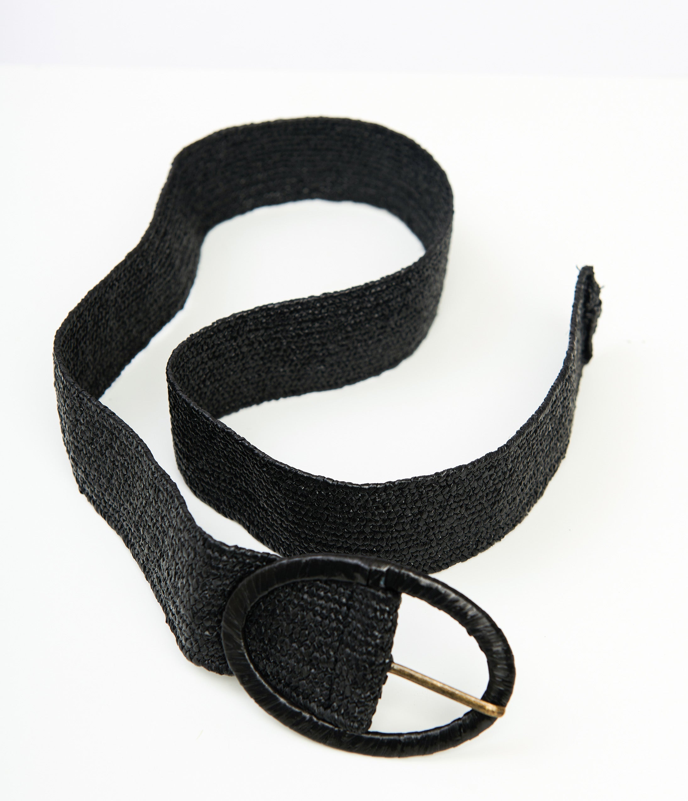 Black Oval Buckle Belt