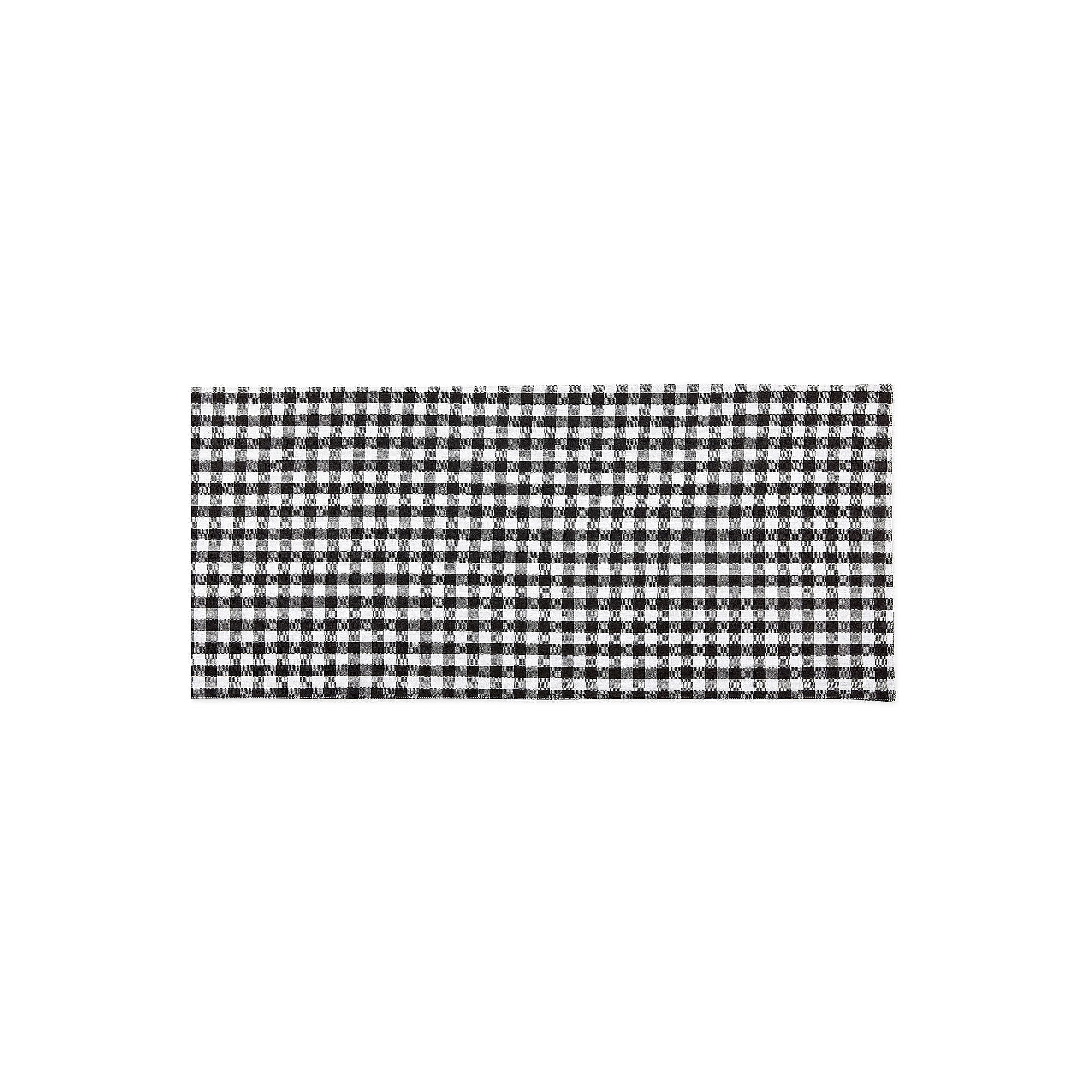 Design Imports Gingham Buffalo Check Table Runner - BLACK ONE SIZE