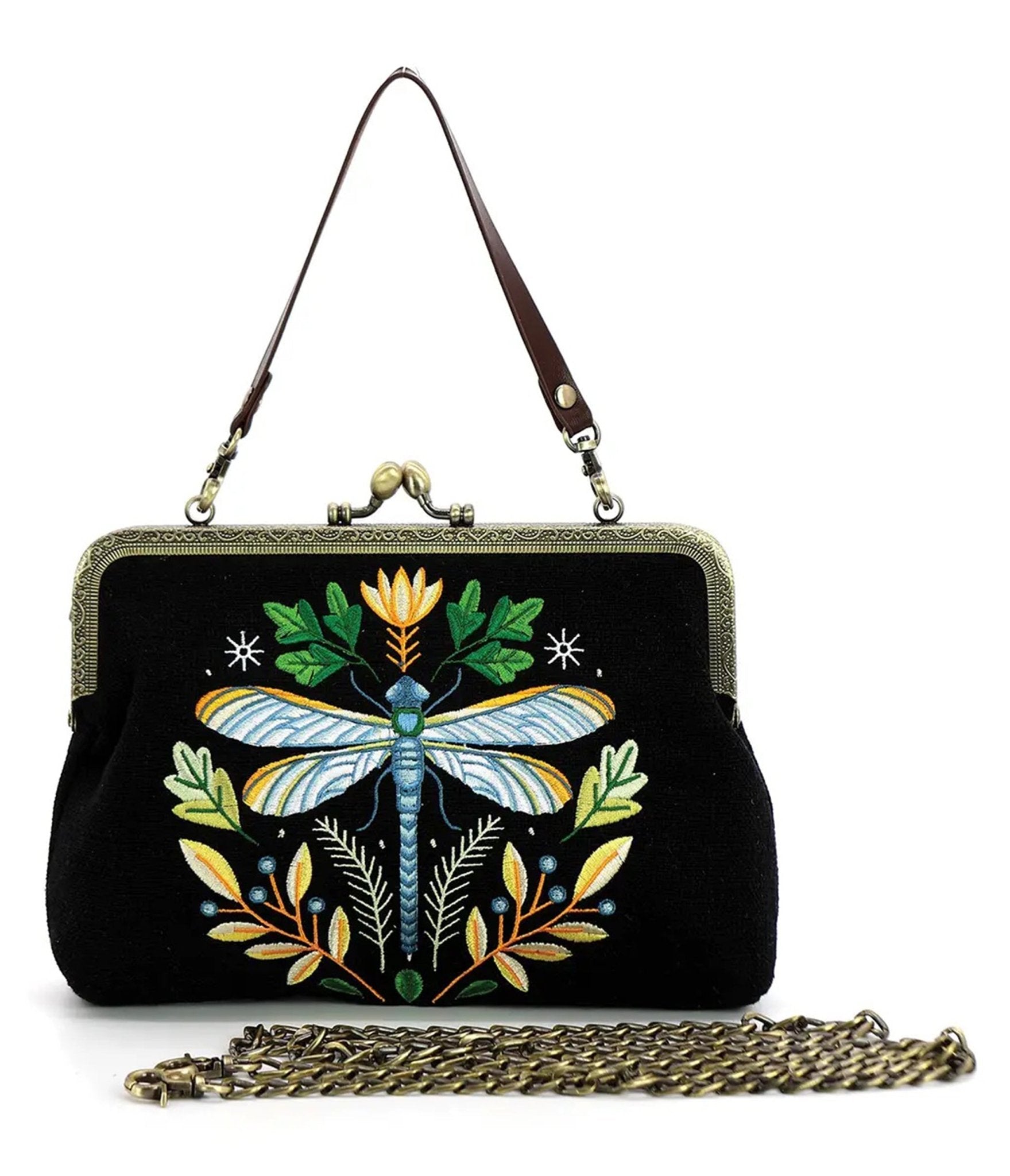 Black Dragonfly Handbag