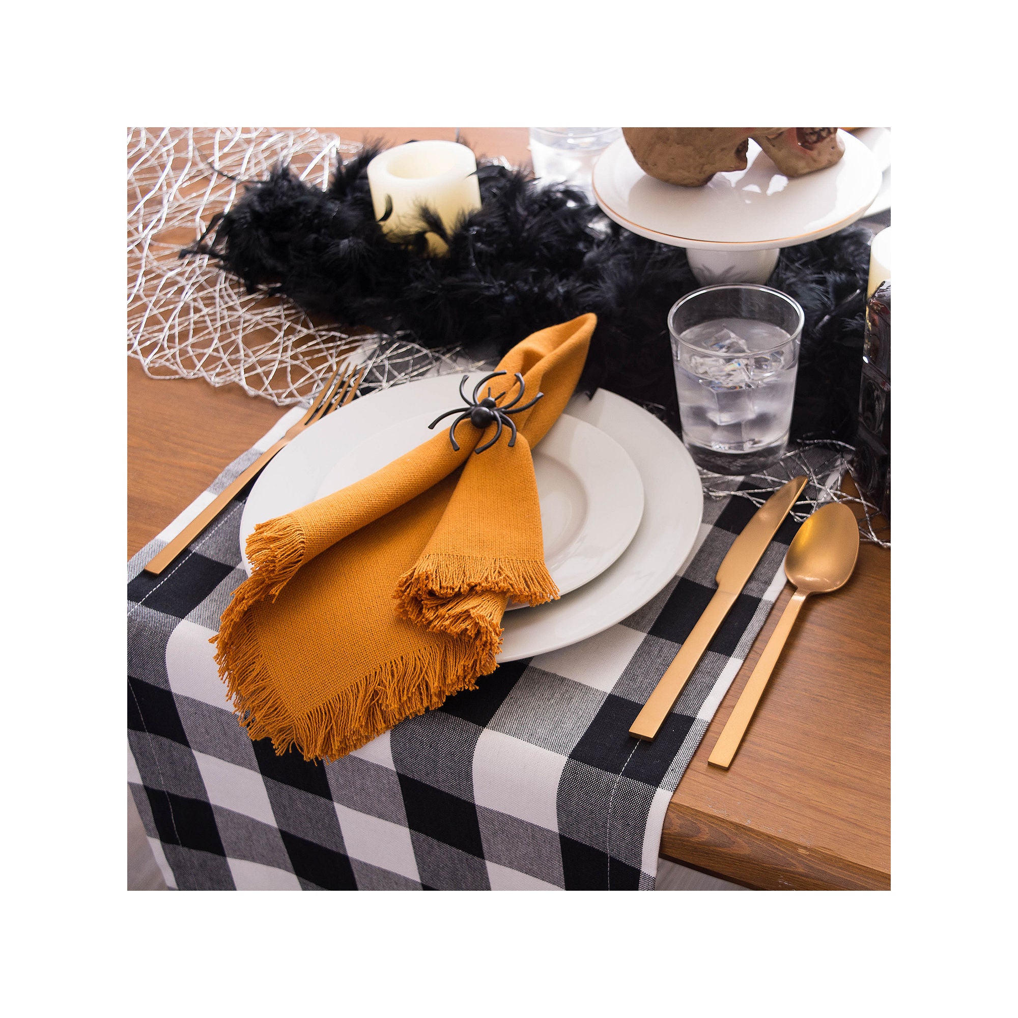 Design Imports Solid Pumpkin Spice 6-Pc. Napkins - YELLOW ONE SIZE