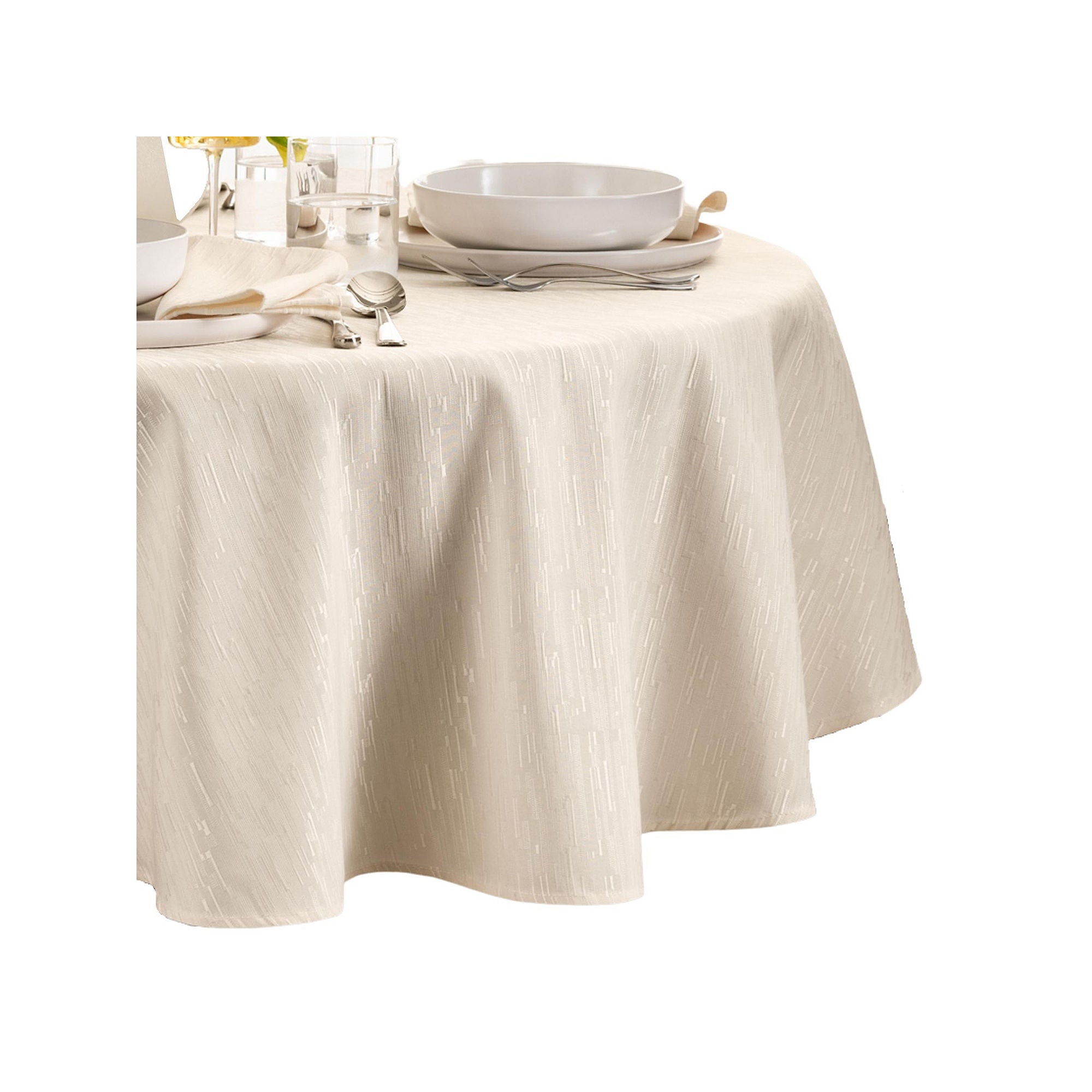 Elrene Home Fashions Water & Stain Resistant Continental Tablecloth - IVORY ONE SIZE