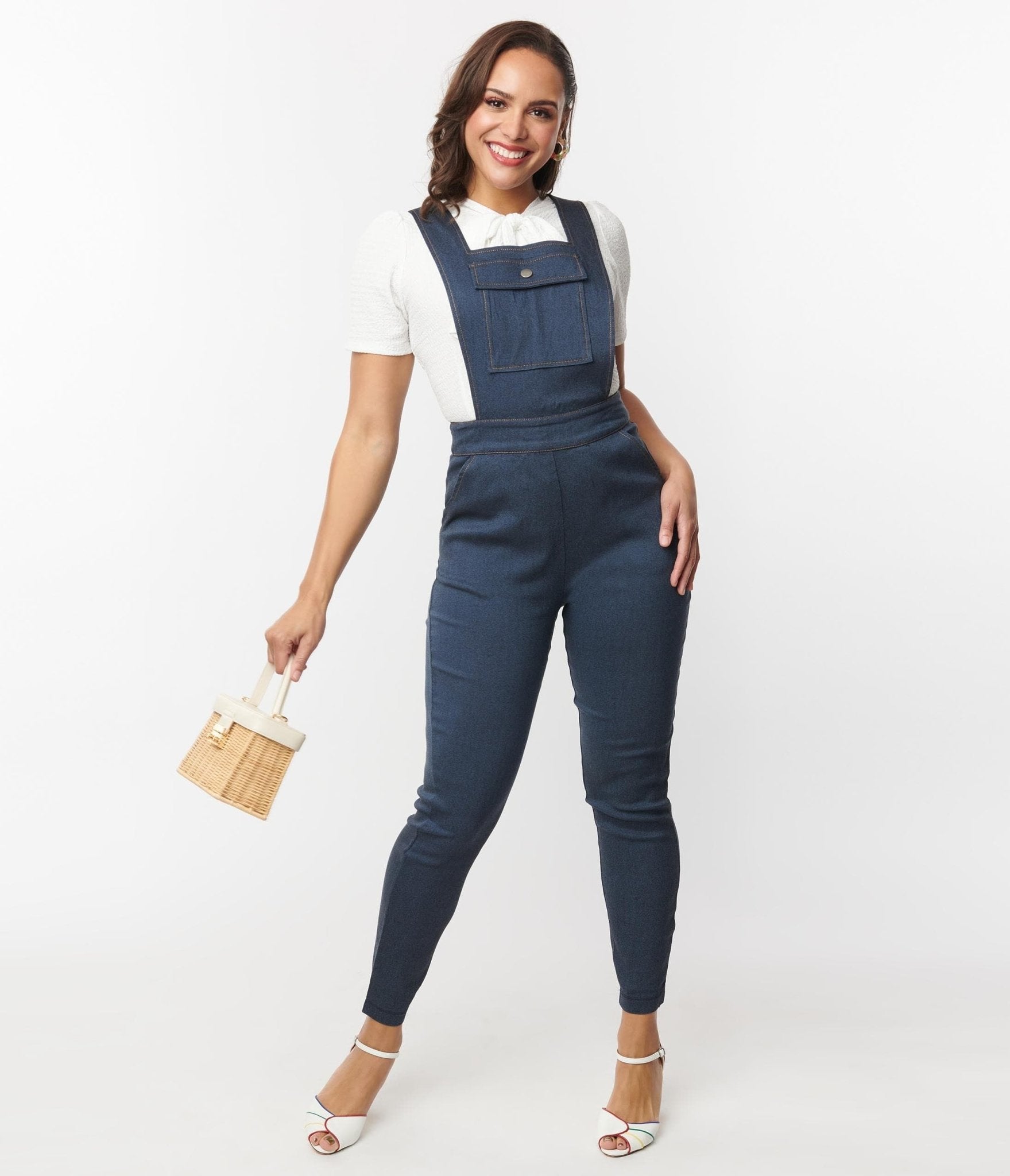 Unique Vintage Dark Denim Overalls