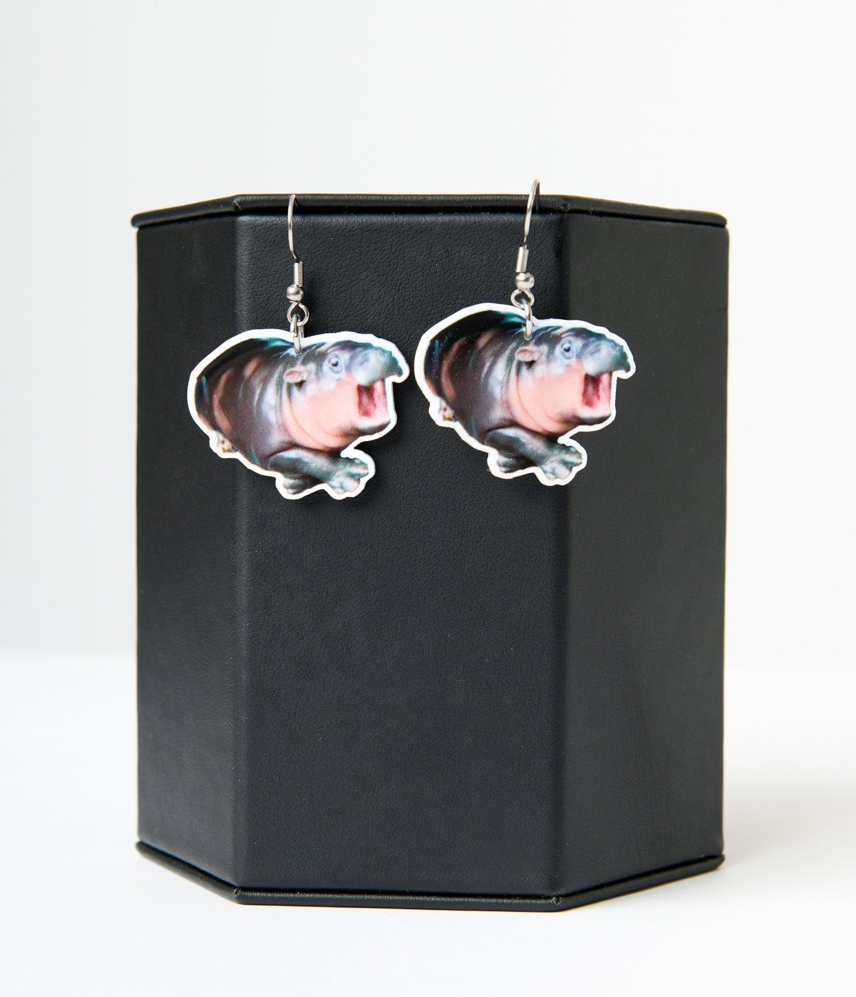 Moo Deng Hippo Earrings