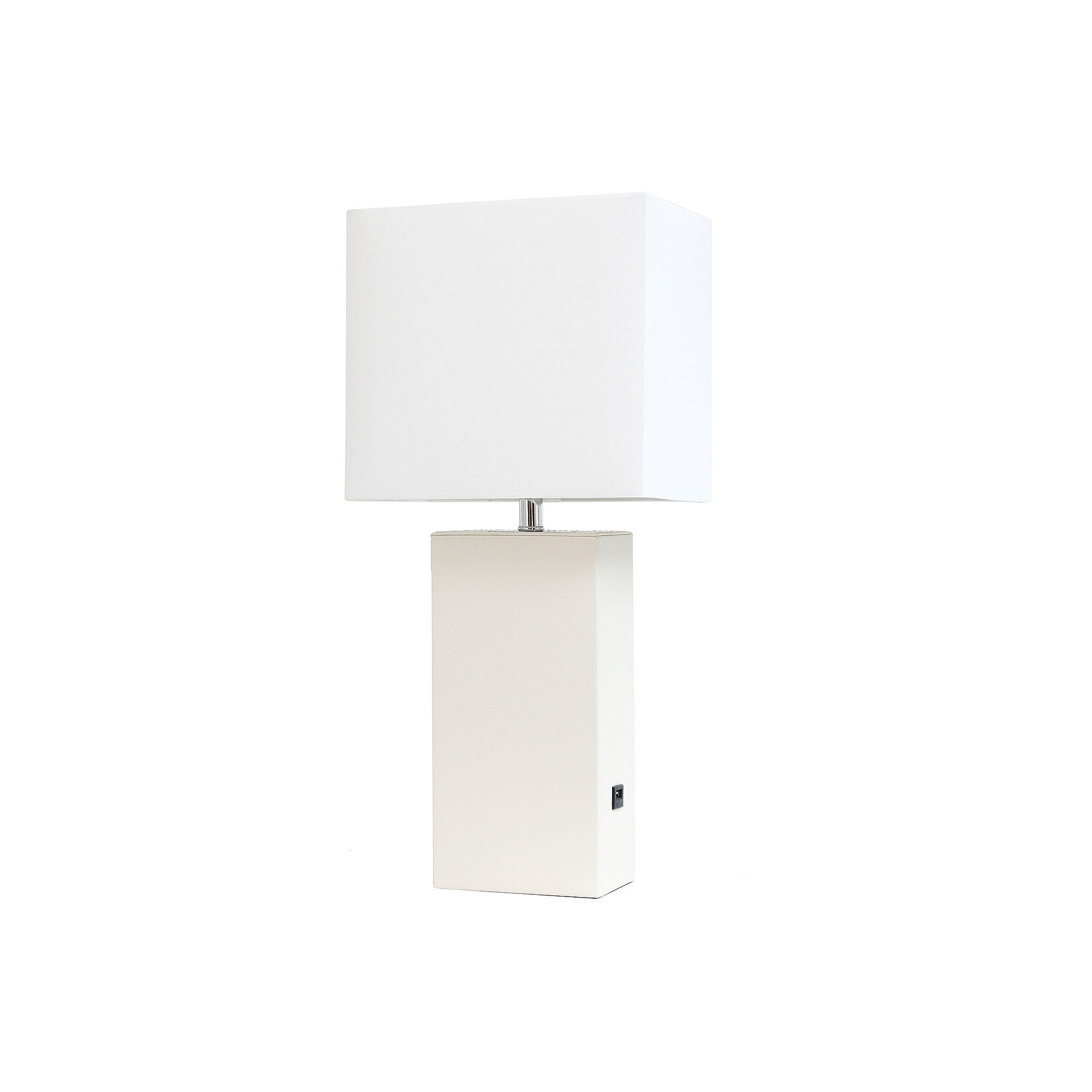 Asstd National Brand Modern Leather Table Lamp With Usb - WHITE ONE SIZE