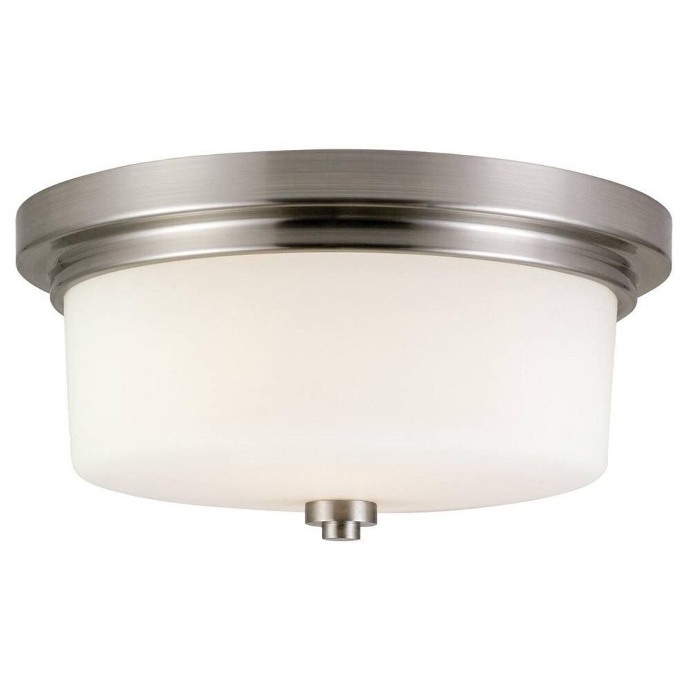 Design House 556654 Aubrey 2 Light Ceiling Light, Satin Nickel