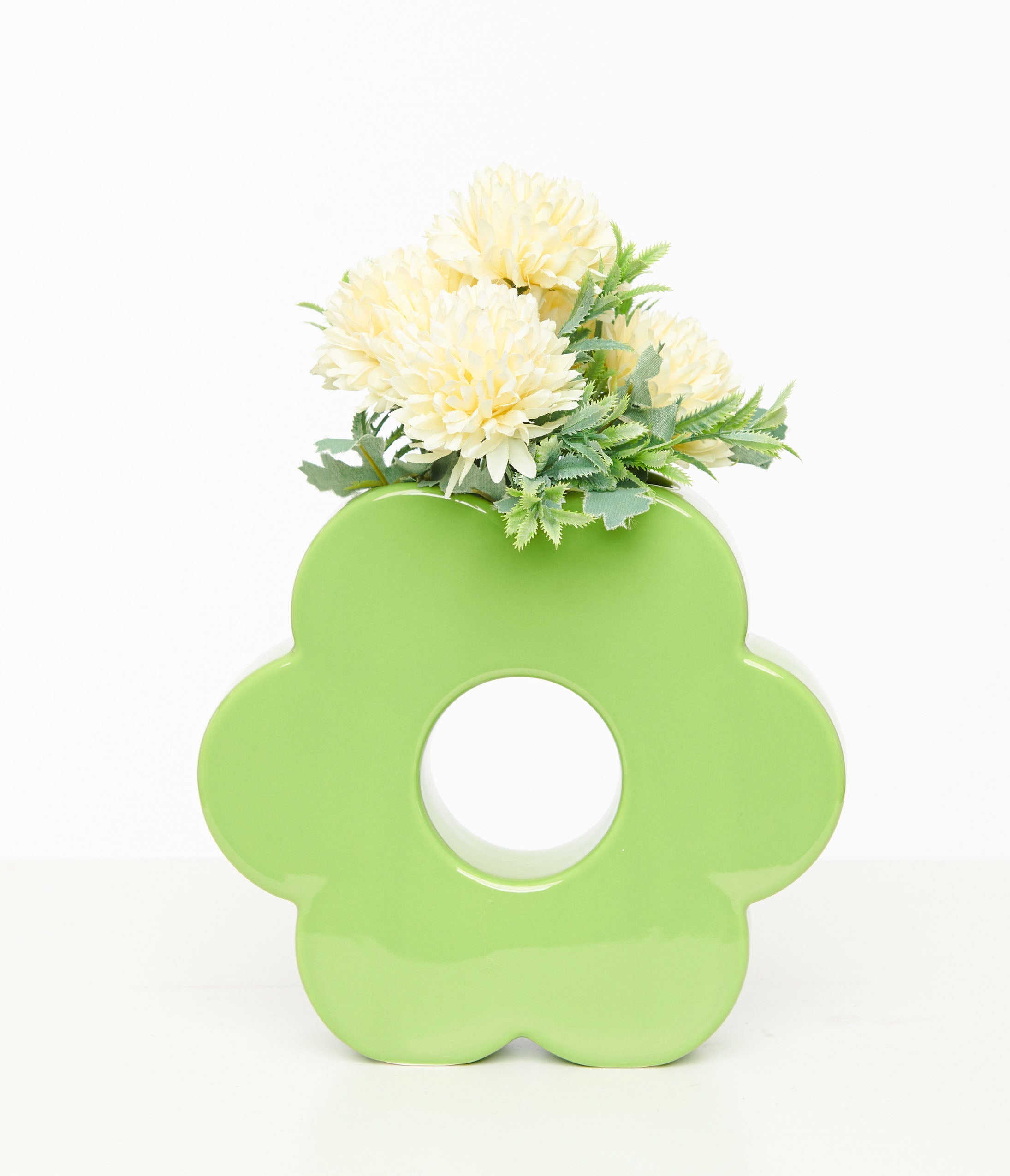 Green Daisy Vase