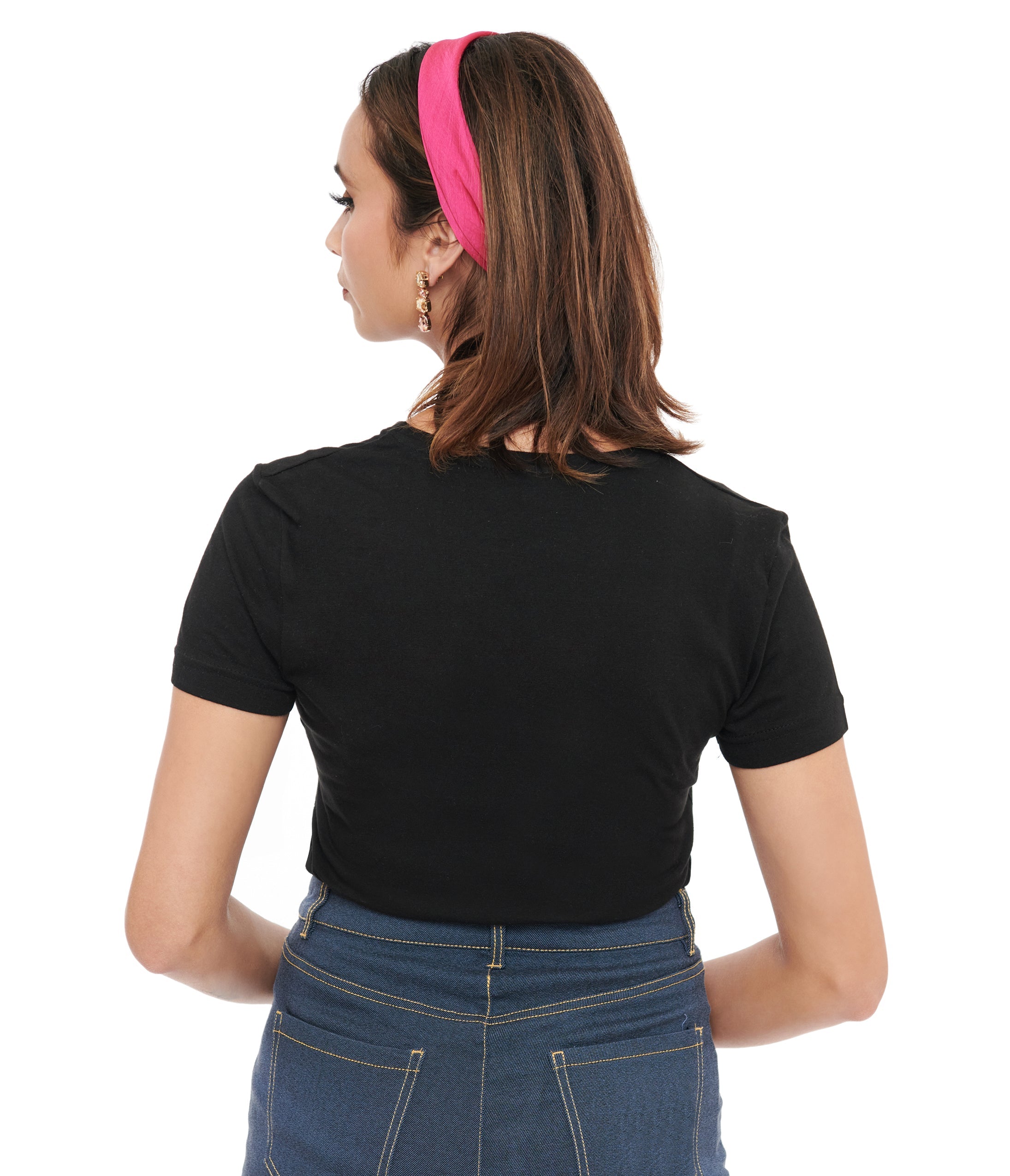 1950s Black Pin Up Gang Fitted Graphic Tee