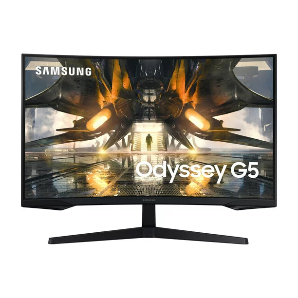 SAMSUNG LS27AG552ENXZA 27 Class Curved Odyssey G55A WQHD 165Hz 1ms AMD FreeSync Premium Gaming Monitor