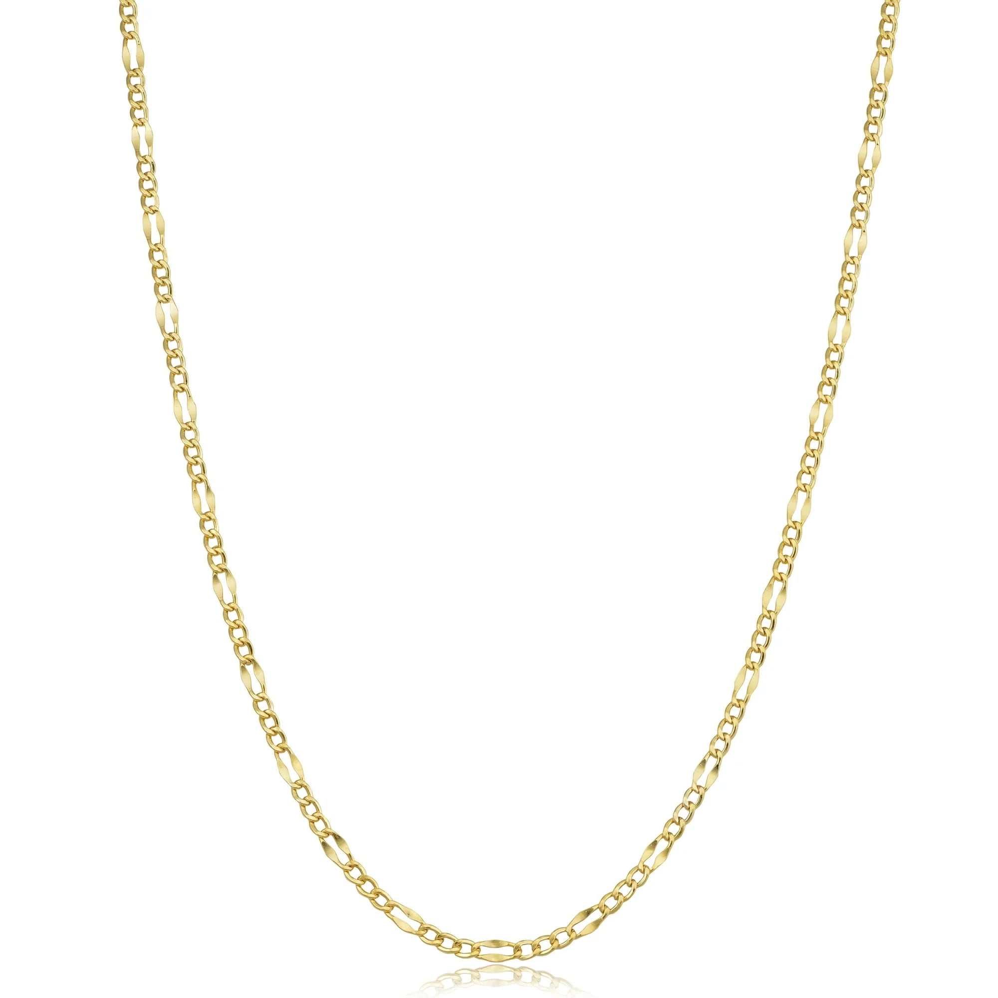 Fremada 10KHFCE050-18 10k Solid Yellow Gold Figaro Link Chain Necklace