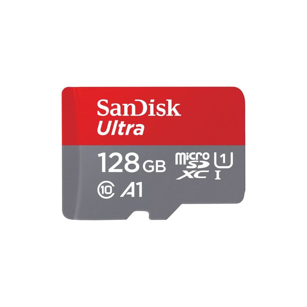 SanDisk SDSQUA4128GAULM Ultra microSDXC 128GB UHS-1 Memory Card with Adapter - 120MB/s, C10, U1, Full HD, A1, Micro SD Card