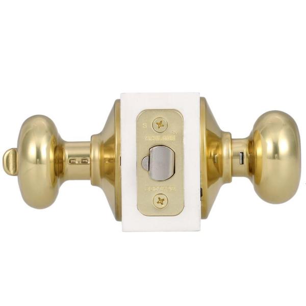 Schlage F51A PLY 605 Plymouth Keyed Entry Knob, Bright Brass