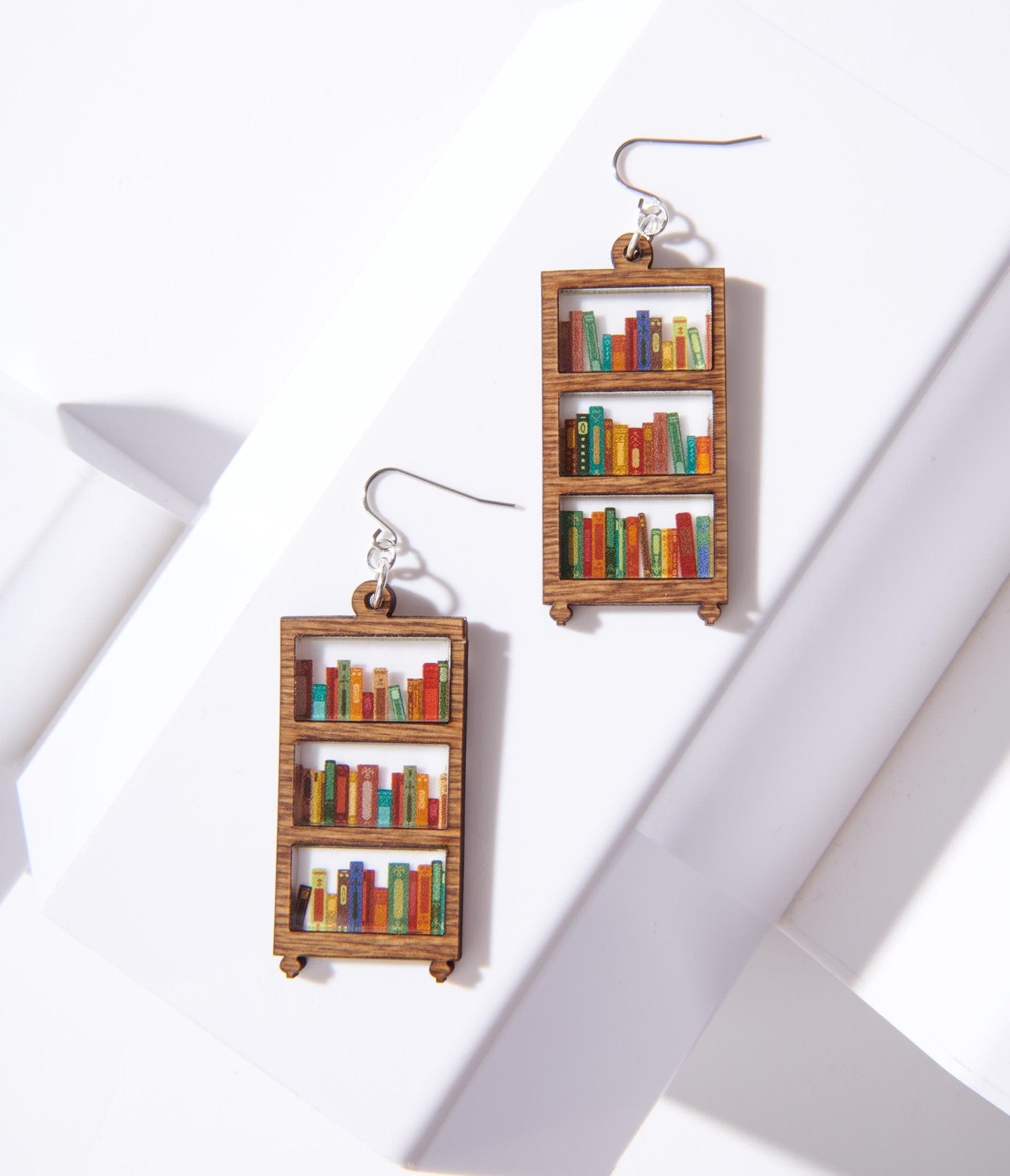 Bookshelf Dangle Earrings