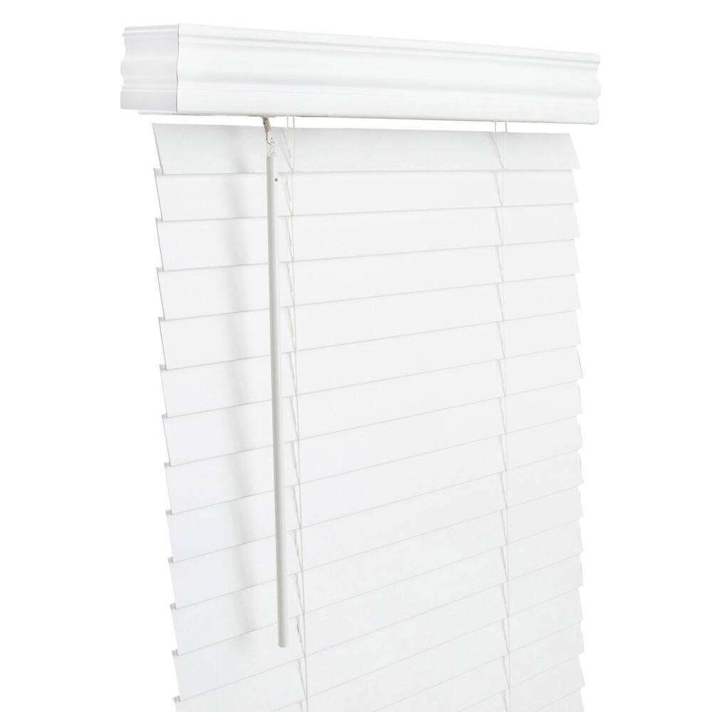 Lotus & Windoware FCX5936WH 2 Faux Wood Blinds, 59 x 36, White