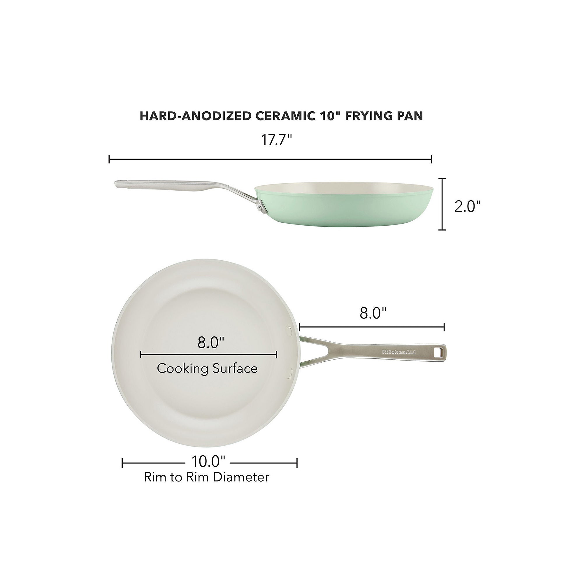 Kitchenaid 10 Non-Stick Frying Pan - Pistachio GREEN ONE SIZE