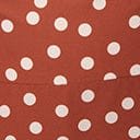 Rust Red & Cream Polka Dot Swing Dress