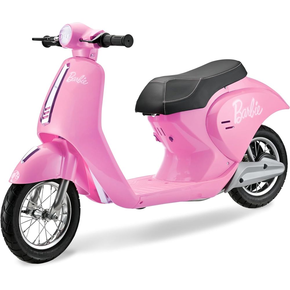 Barbie HYP-SCR-1200 24V Battery Powered Electric Scooter with Easy Twist Throttle, Pink