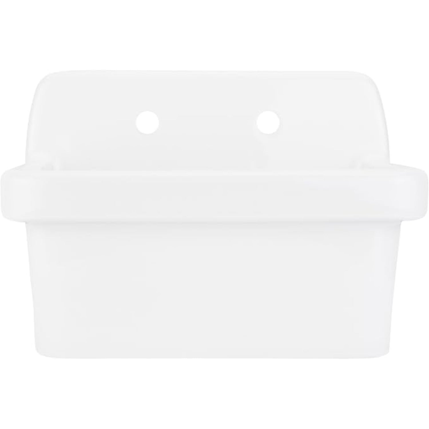 Signature Hardware 497599 Jessamy 24 Wall Mounted Single Basin Vitreous Utility Sink with Double Faucet Holes at 8 Centers