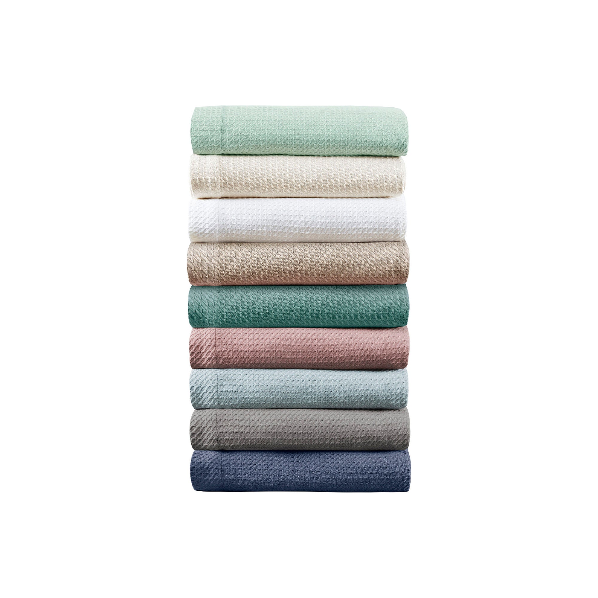 Madison Park Egyptian Cotton Blanket - SEAFOAM ONE SIZE