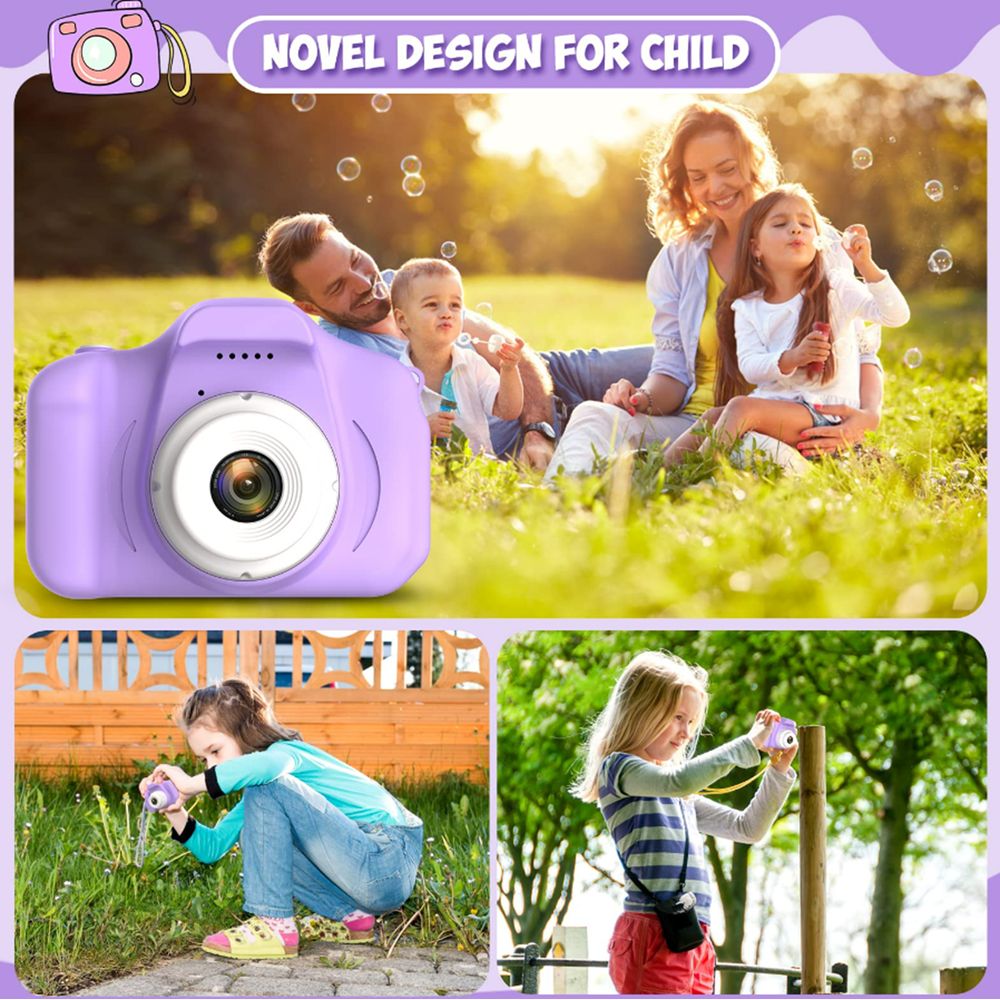 Sanmadrola Kids 2.07MP Camera With 32GB SD Card, Purple