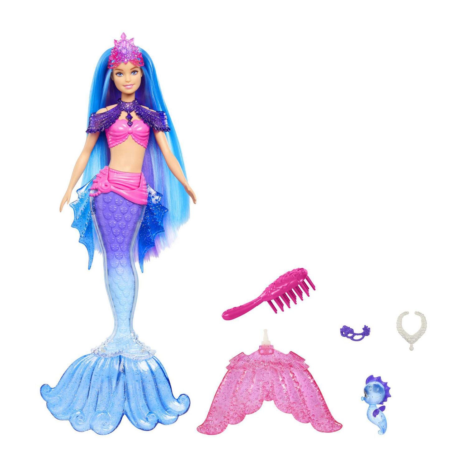 Barbie HHG52 Mermaid Power ''Malibu'' Roberts Mermaid Doll, Pet & Accessories