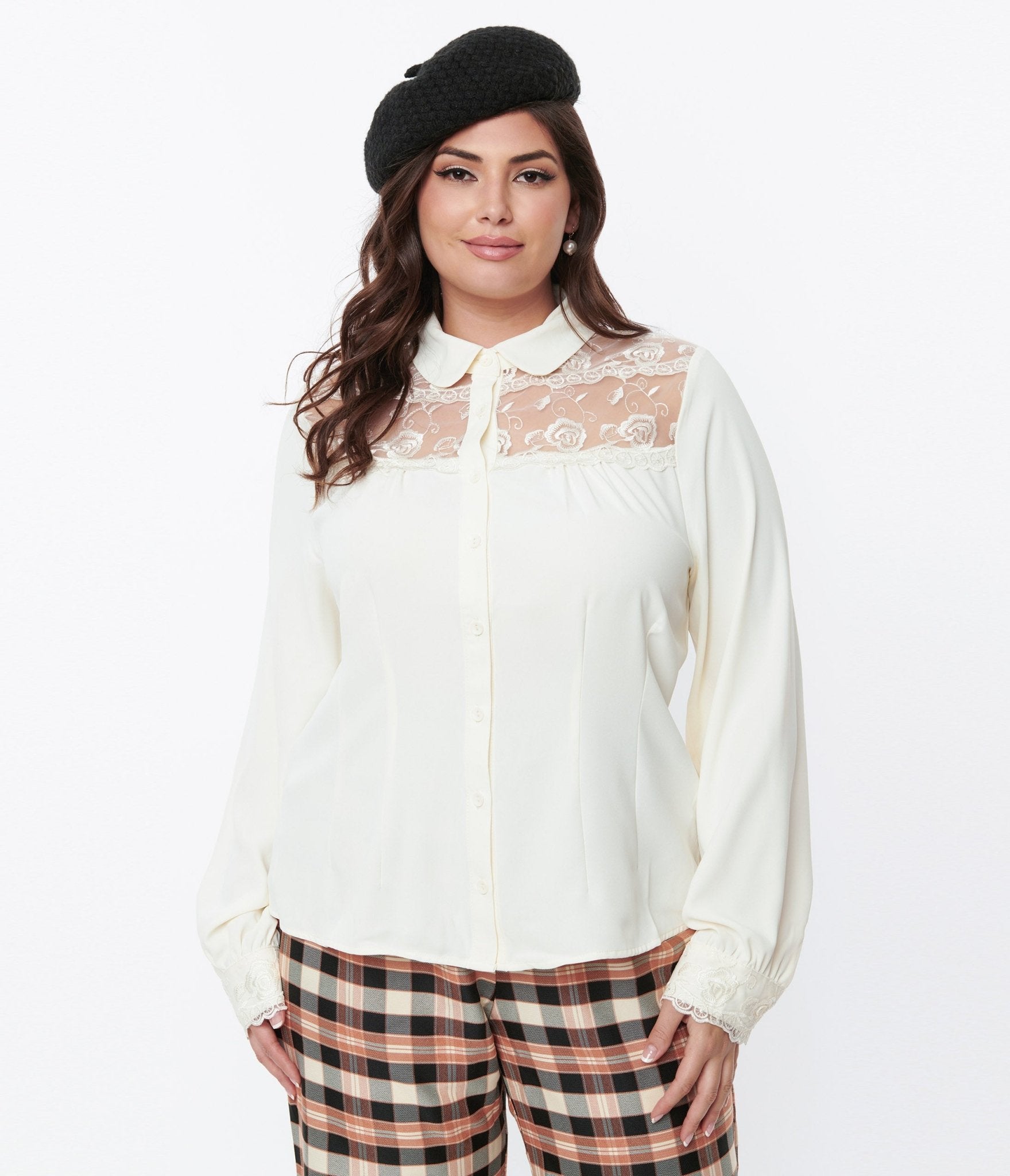 Hell Bunny Ivory Lucille Blouse