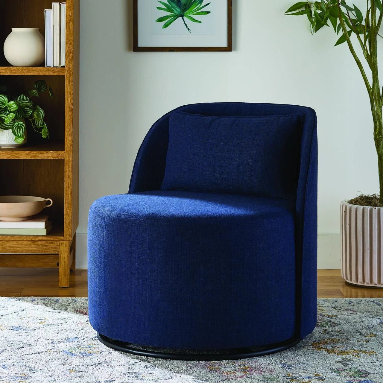 Better Homes & Gardens BH2530718185001 Juliet Modern Arch Swivel Chair, Navy