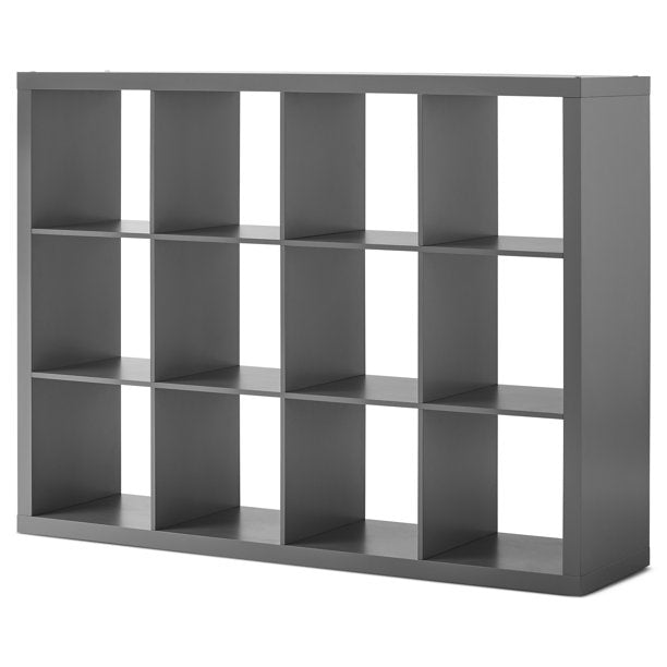 Better Homes & Gardens BHD036118664034 12-Cube Storage Organizer, Gray