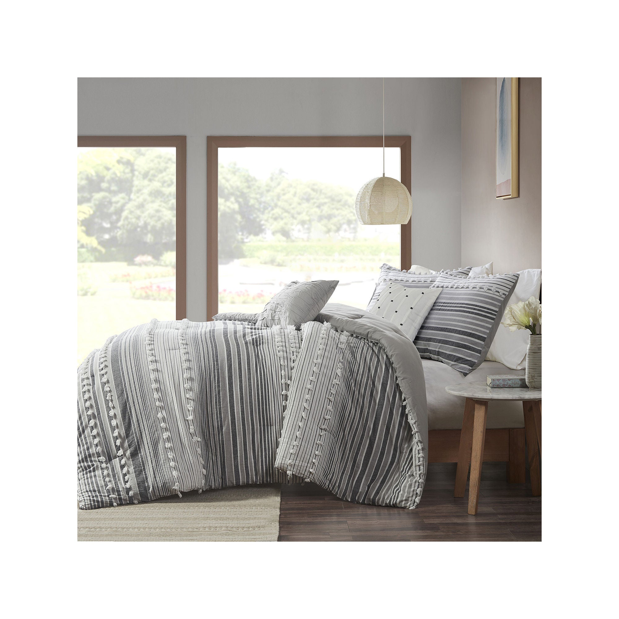 Urban Habitat Charlie Cotton Comforter Set - Grey