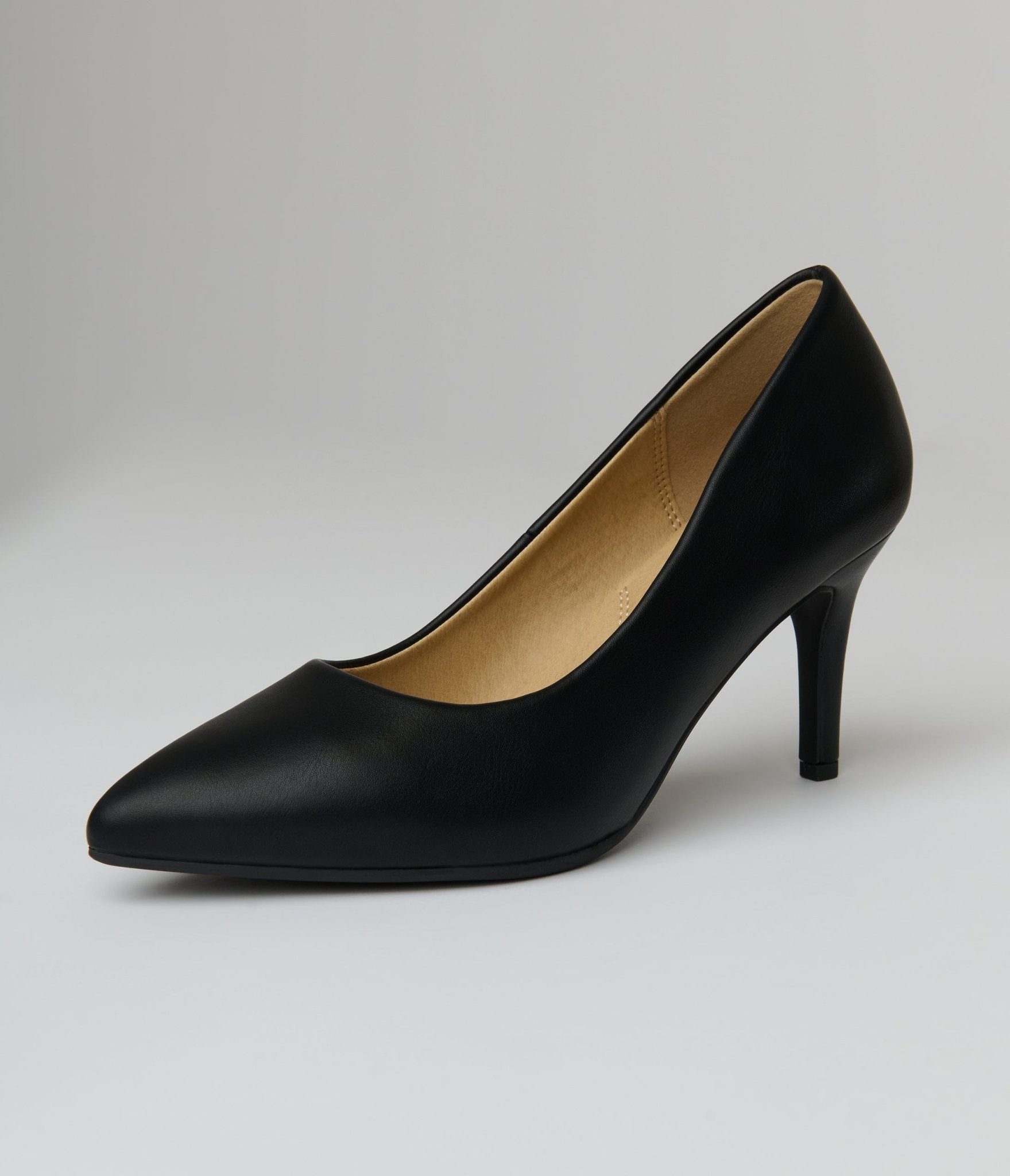 Black Leatherette Pumps