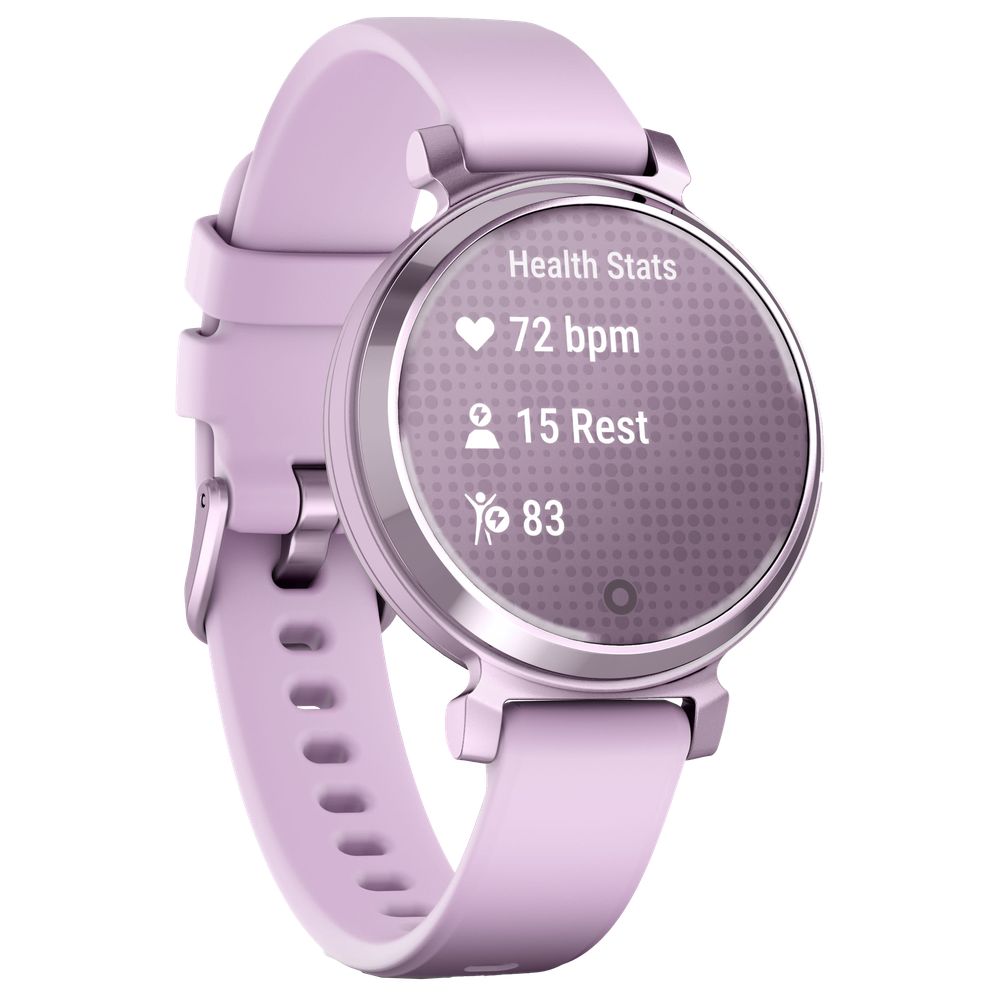 Garmin Lily 2 Smartwatch with Silicone Band for Ladies - Metallic Lilac/Lilac