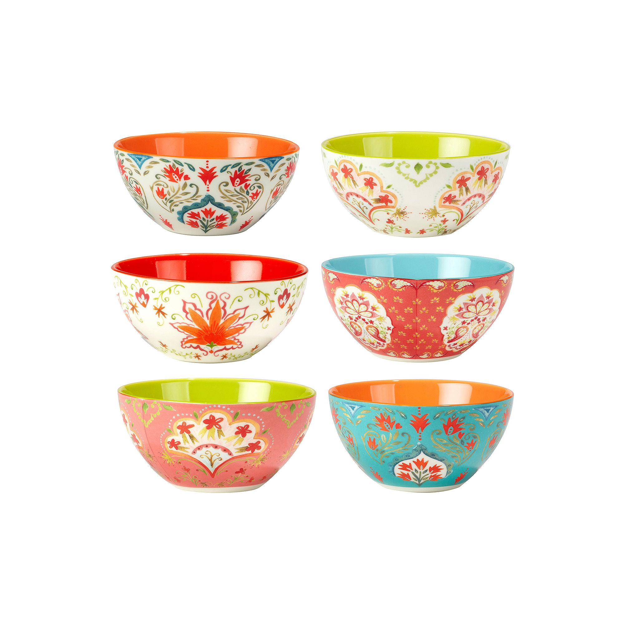 Certified International Francesca 6Pc Earthenware Cereal Bowl Set 28833SET6 - MULTI ONE SIZE