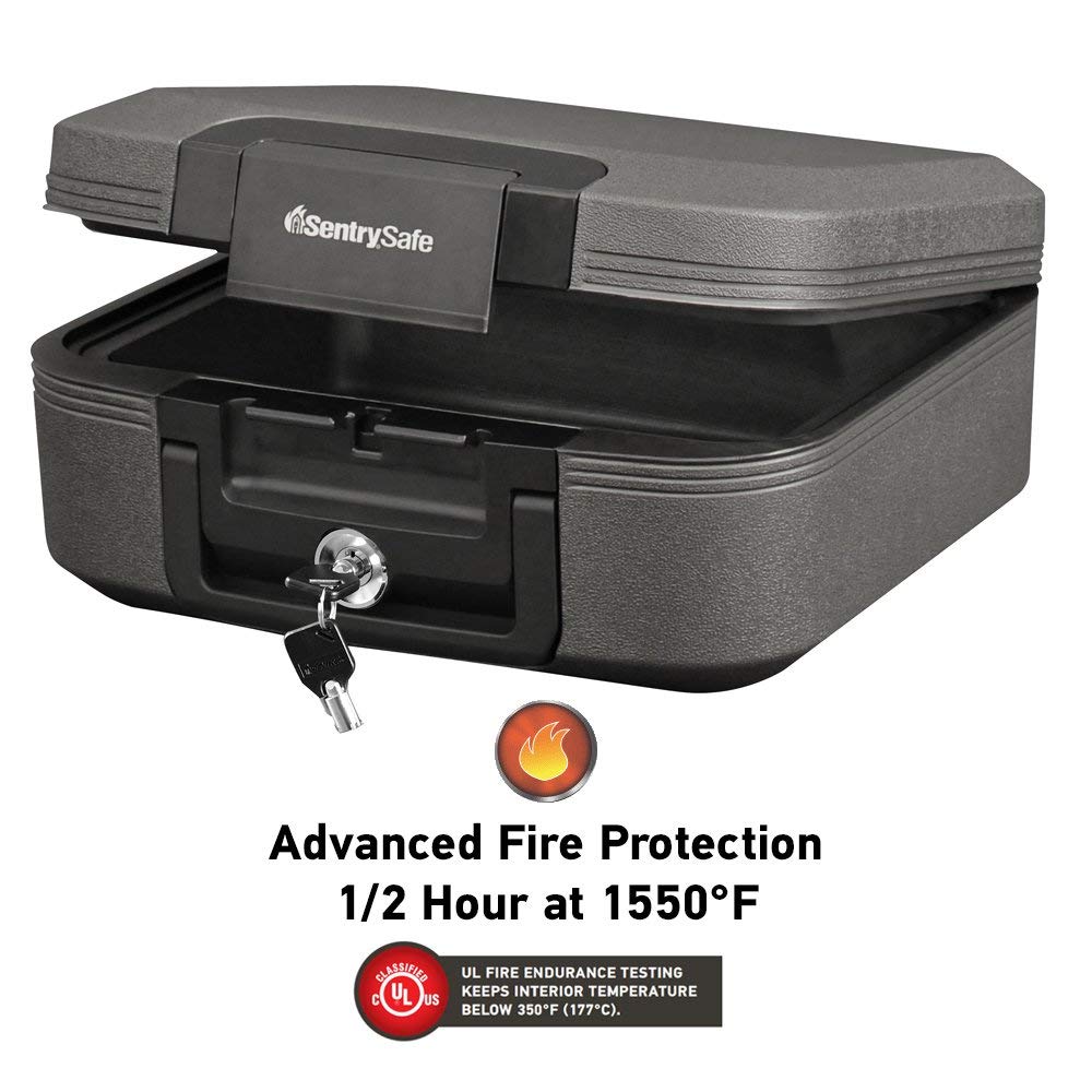 SentrySafe CHW20221 Waterproof Fire Resistant Chest, 0.28 Cubic Feet, Medium