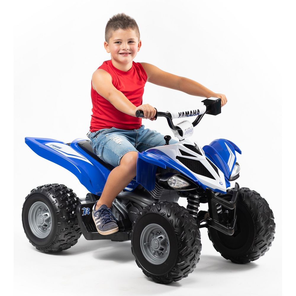 Yamaha EC-1818 Raptor ATV 12-Volt Battery-Powered Ride-On, Blue and Black