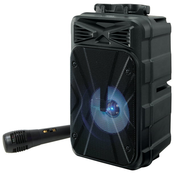 iLive ISB202B Bluetooth Tailgate Party Karaoke Speaker, Black