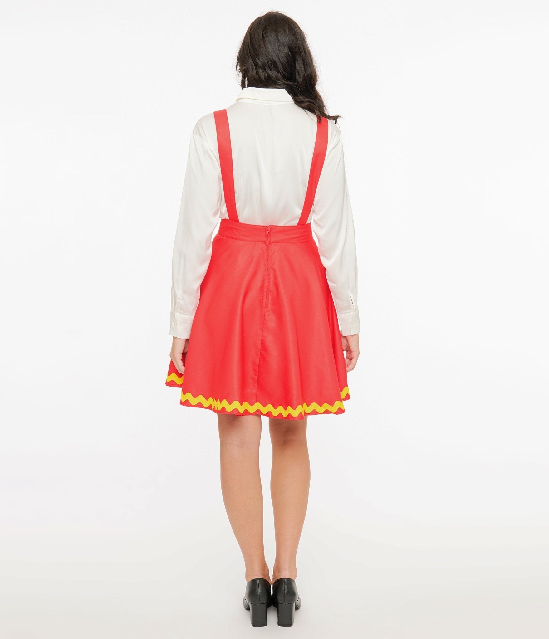 Disney Mickey & Friends Collection by Unique Vintage Red Mickey Face Pinafore