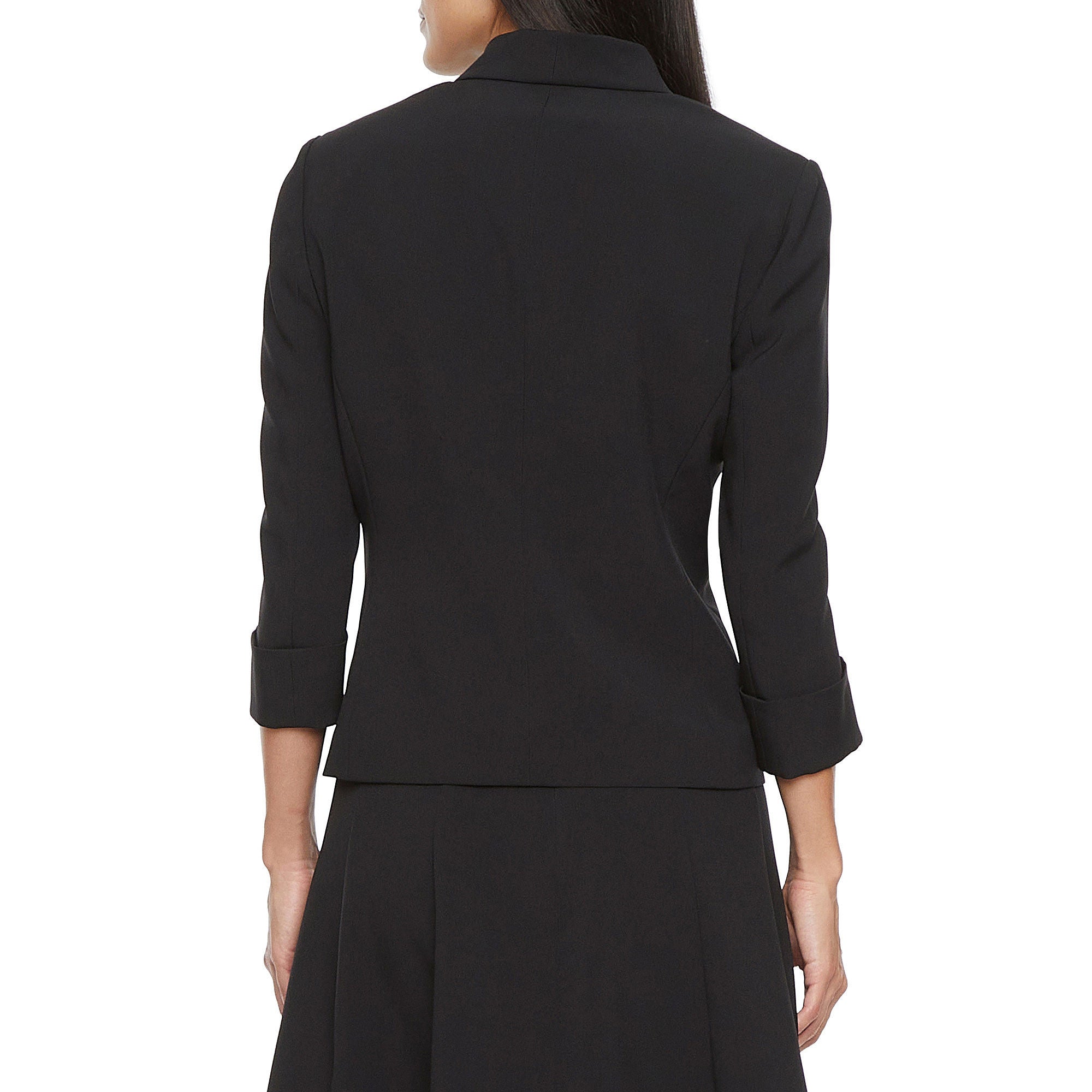 Evan Picone Womens Crepe Jacket, Black