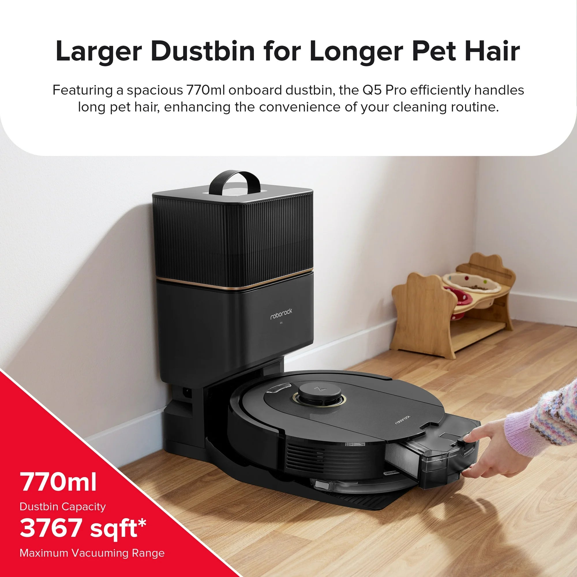 Roborock Roborock Q55Pro+ Q5 Pro+ Robot Vacuum and Mop with Auto-Empty Dock, 770ml Large Dustbin for Pet Hair