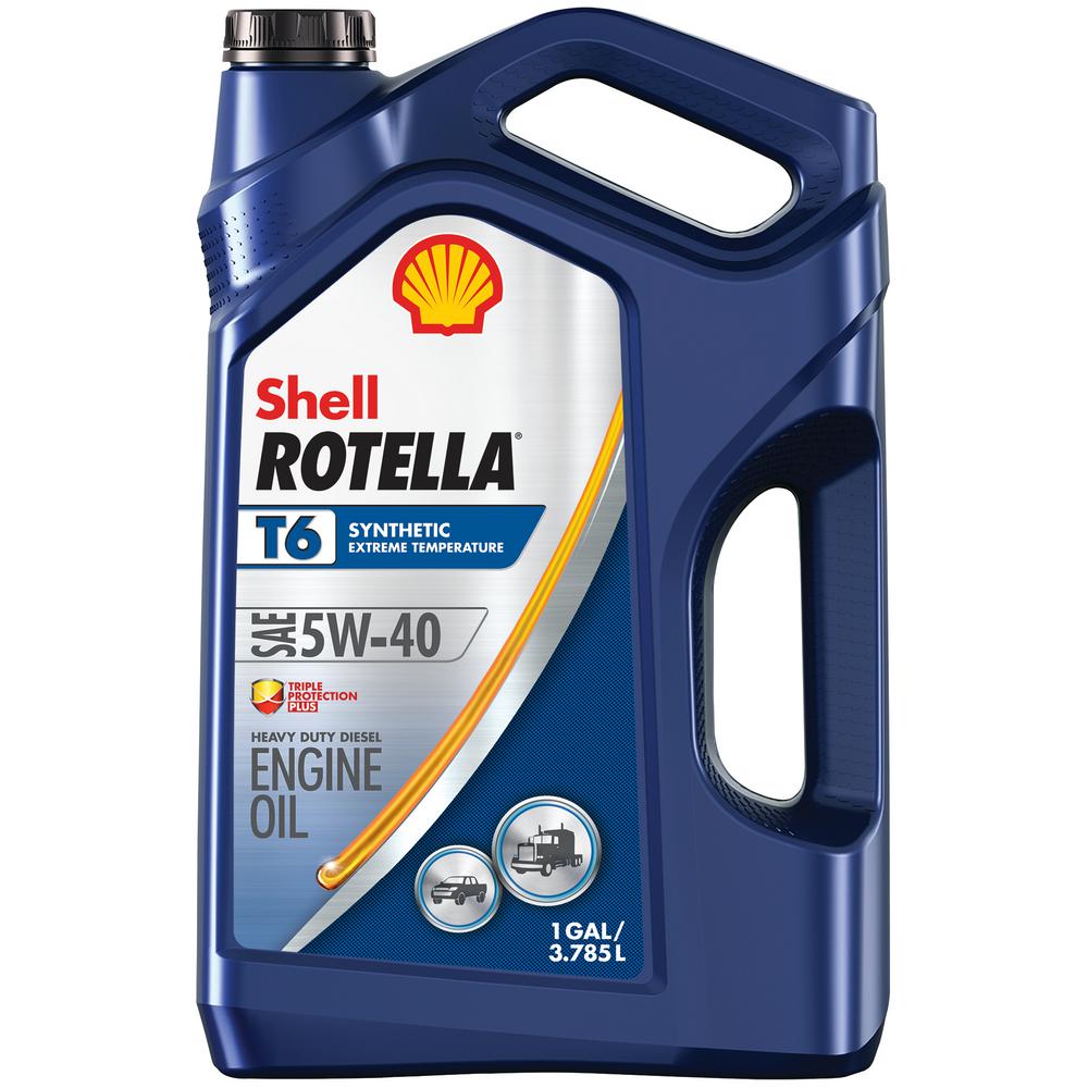 Rotella 550045347 T6 Synthetic Motor Oil (5W-40 CK-4), 1 gallon